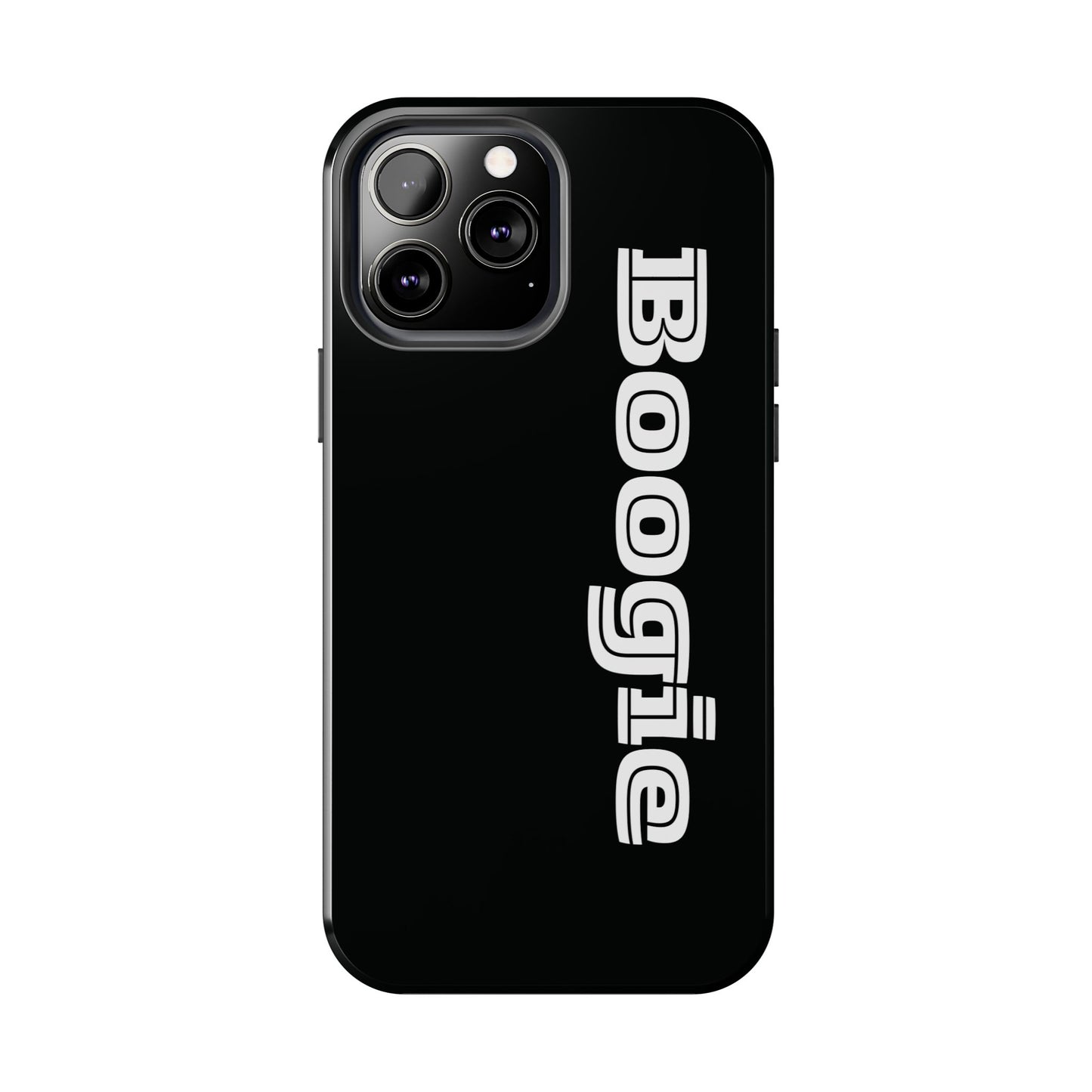 Boogie Black Tough Phone Cases, iPhone Samsung cases, wireless charging, gender neutral women men friends kids teens gift birthday Christmas