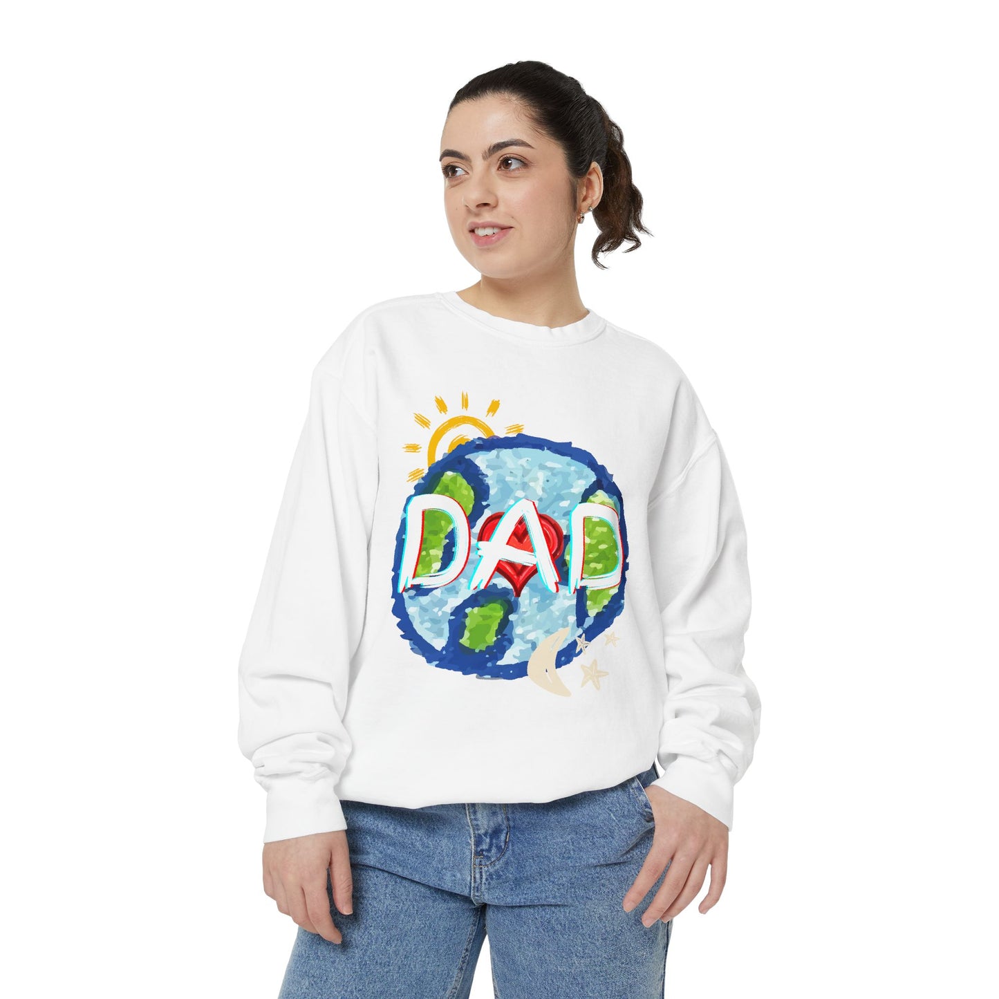 Dad's World Graphic Unisex Sweatshirt for Father's Day