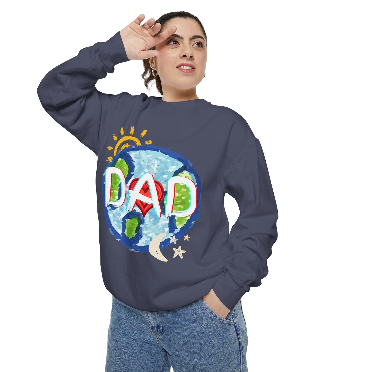 Dad's World Graphic Unisex Sweatshirt for Father's Day