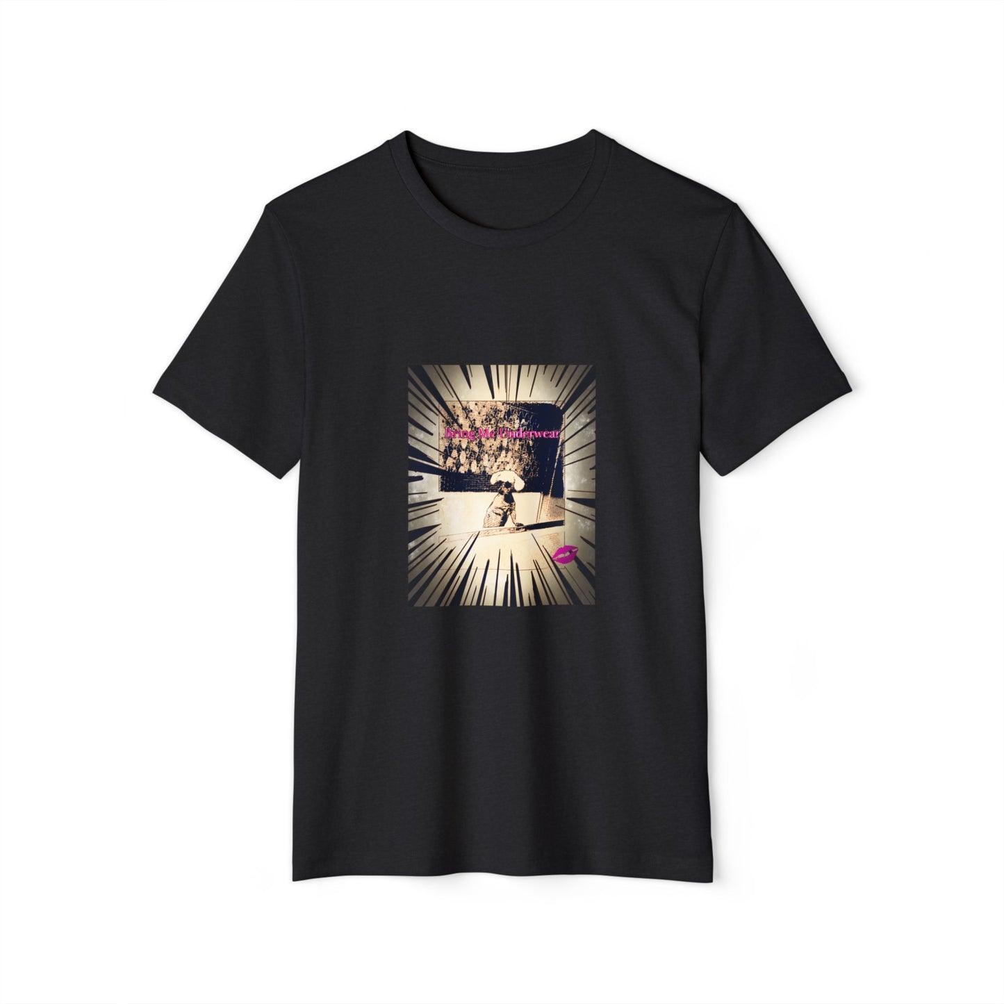 Poodle Graphic T-Shirt, Dog Lover Tee, Unisex Recycled Organic Shirt, Bath Time Apparel, Bring Me Underwear Design