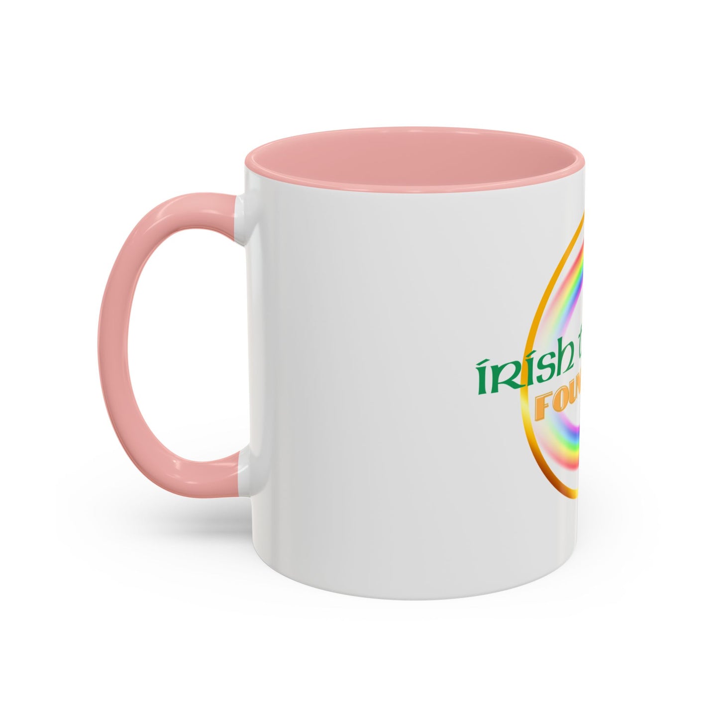 Coffee Mug - Irish Temper Found Here, Rainbow Design, BPA-Free Ceramic, St Patricks Gift