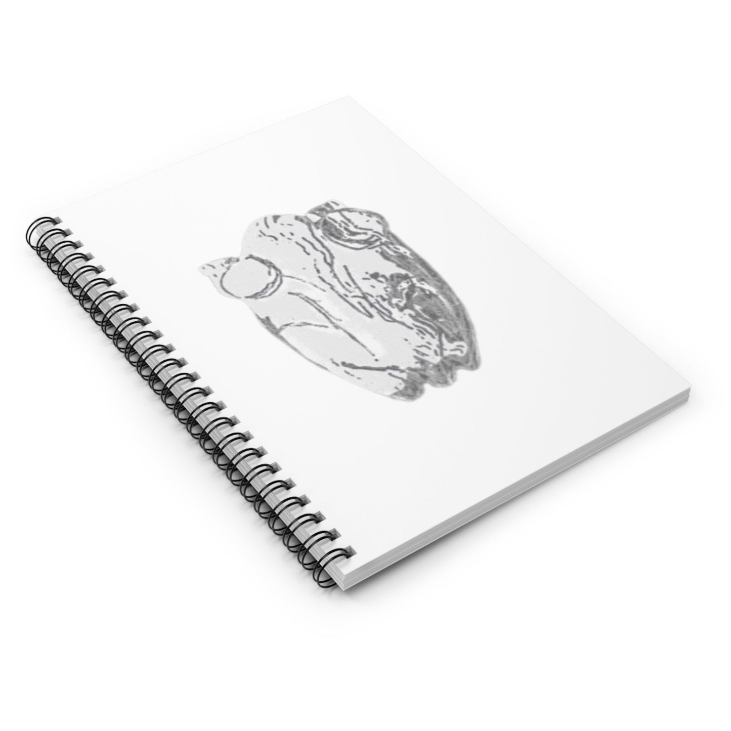 White Frog White Spiral Notebook, Ruled Line, animals, amphibians, nature, gender neutral, journal, gift, teens, adults, kids, friends