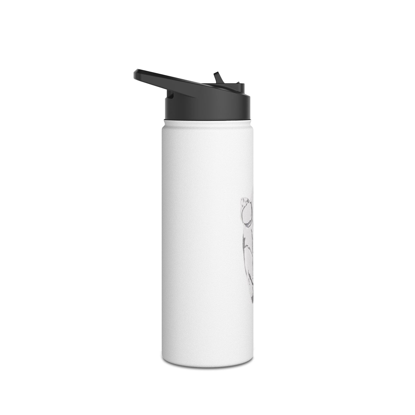 White Frog White Stainless Steel Water Bottle, Animals, Amphibians, Nature, Exercise, Eco Friendly, Gender Neutral, Men, Women, Kids, Gifts
