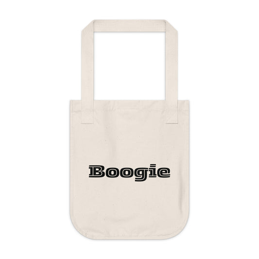 Boogie Organic Canvas Tote Bag, Gender Neutral, Women, Men, Teens, Kids, Friends, Gift, Groceries, Shopping, Books, Eco, Birthday, Christmas