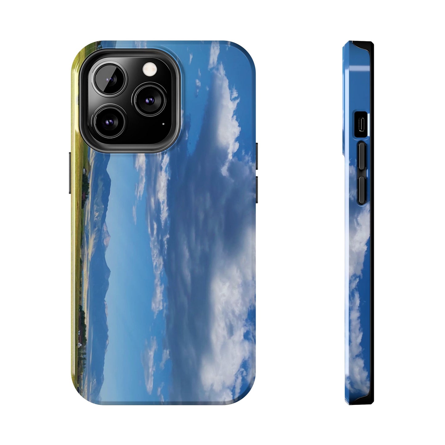 Western Clouds and Mountains Tough Phone Cases, iPhone & Samsung cases, wireless charging, sky, nature, landscape, original photo, gifts