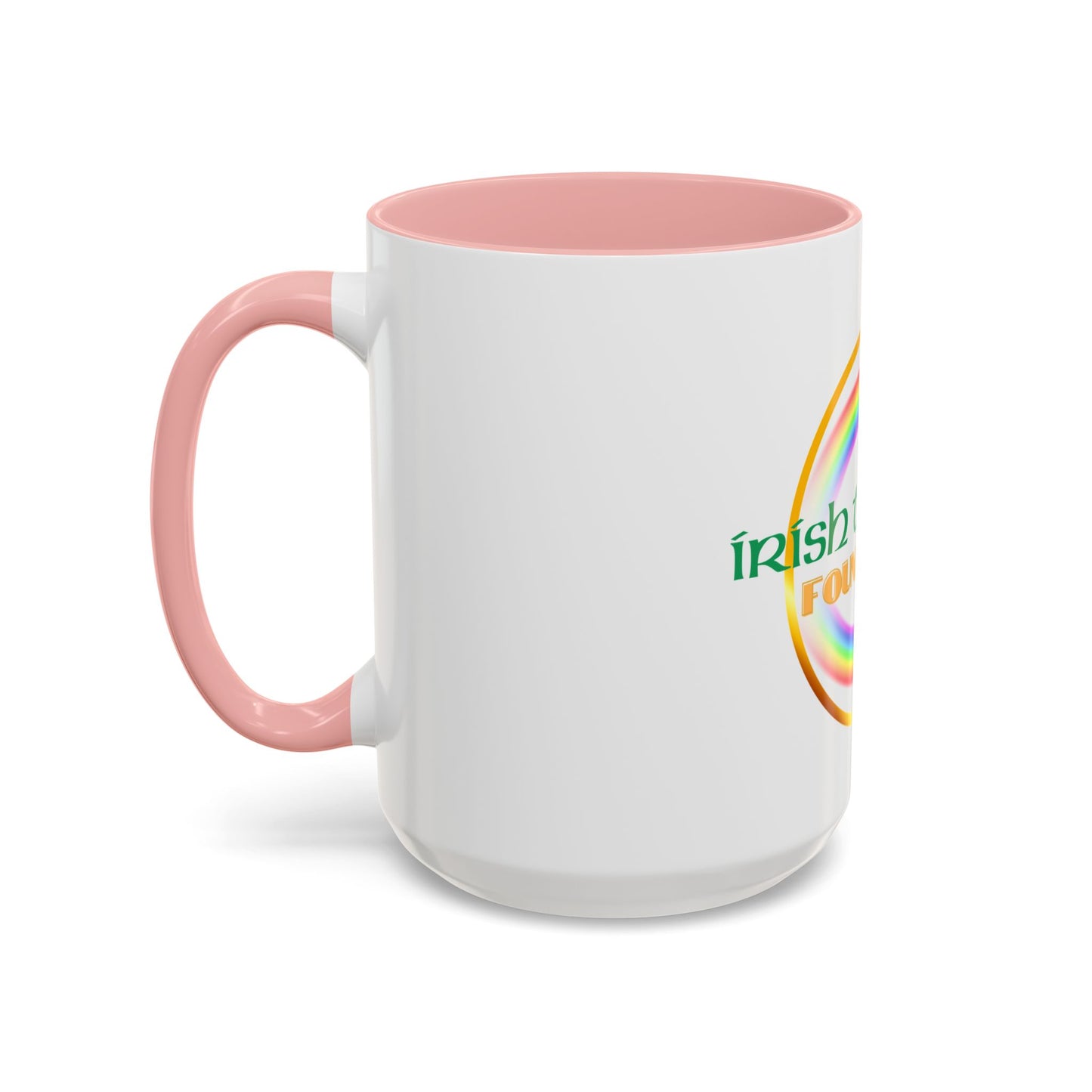 Coffee Mug - Irish Temper Found Here, Rainbow Design, BPA-Free Ceramic, St Patricks Gift