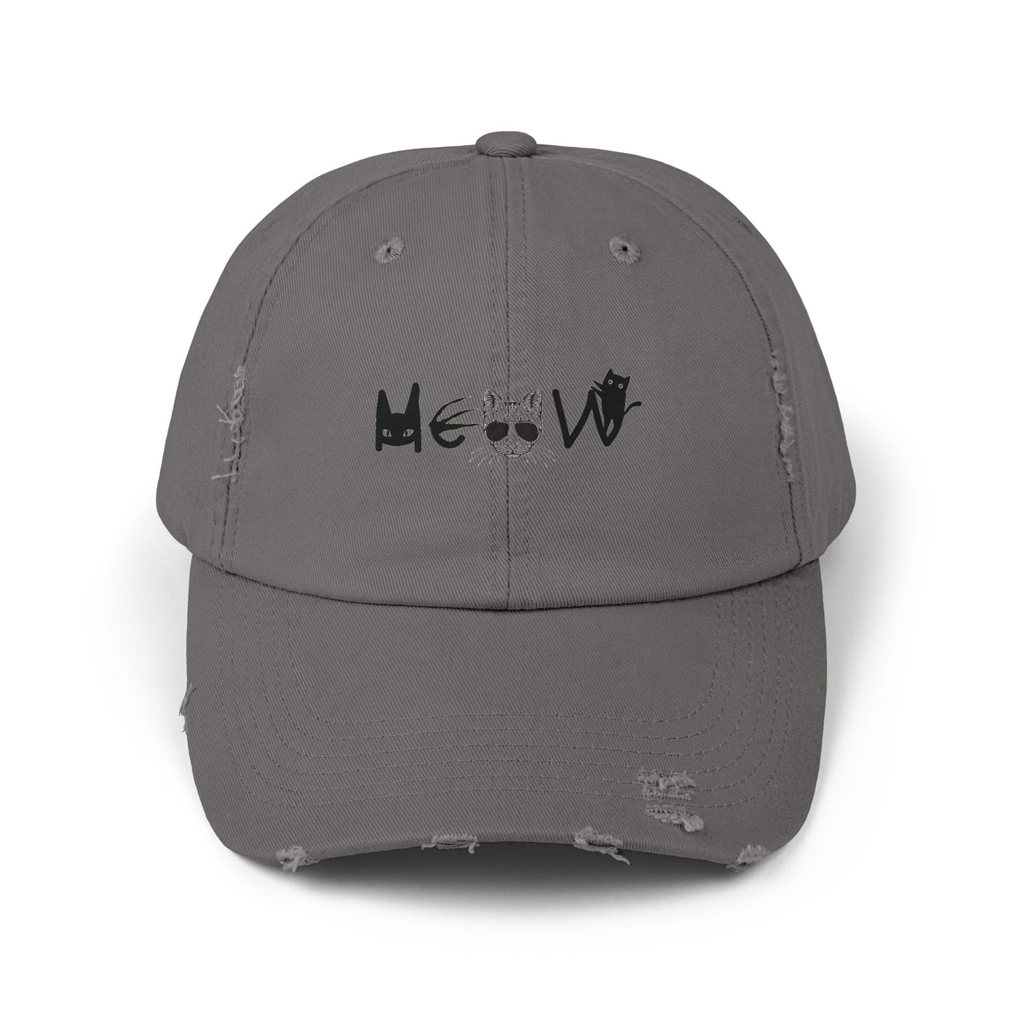 Meow Distressed Cap