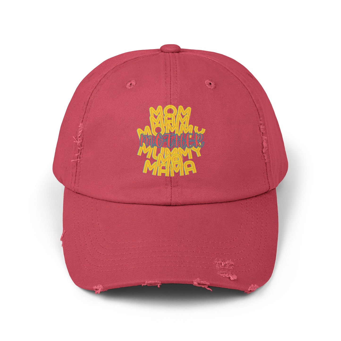 Mother Unisex Distressed Cap, Mom Mam Mommy Mummy Ma Mama, Mothers Day, Gift, Hats, Cotton Twill, Adjustable, Gifts for Women