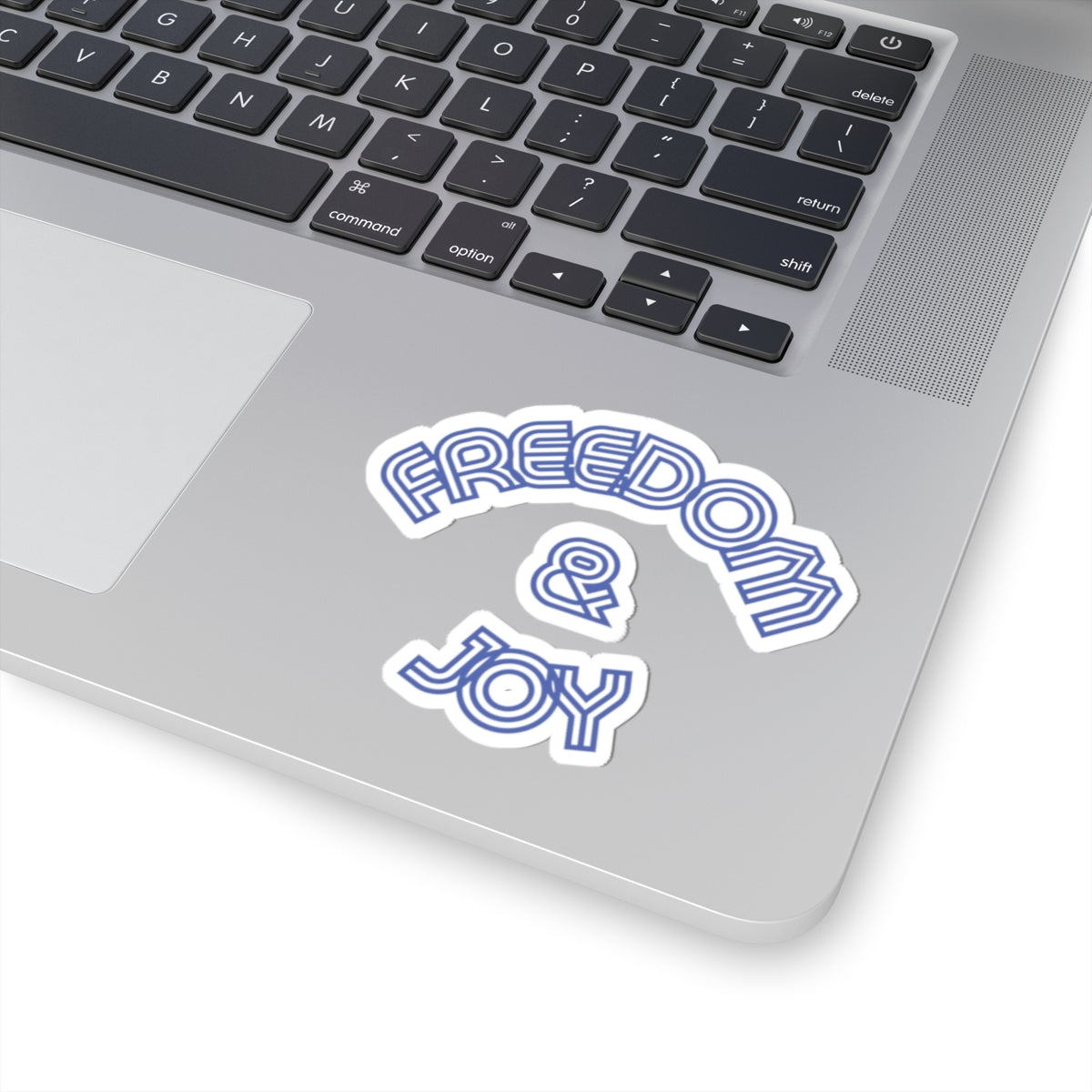 Blue Freedom and Joy Kiss-Cut Stickers, Inspirational Laptop Decal, Fun Water Bottle Sticker, Happy Planner Decoration, Positive Vibe