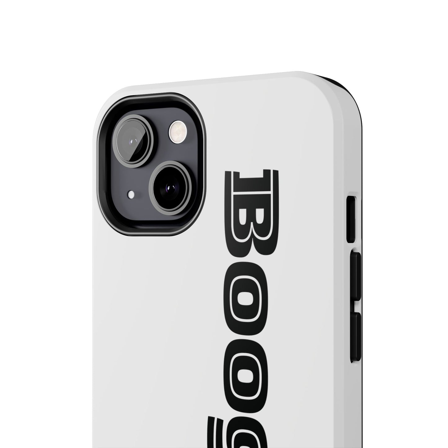 Boogie White Tough Phone Cases, iPhone Samsung cases, wireless charging, gender neutral women men friends kids teens gift birthday Christmas