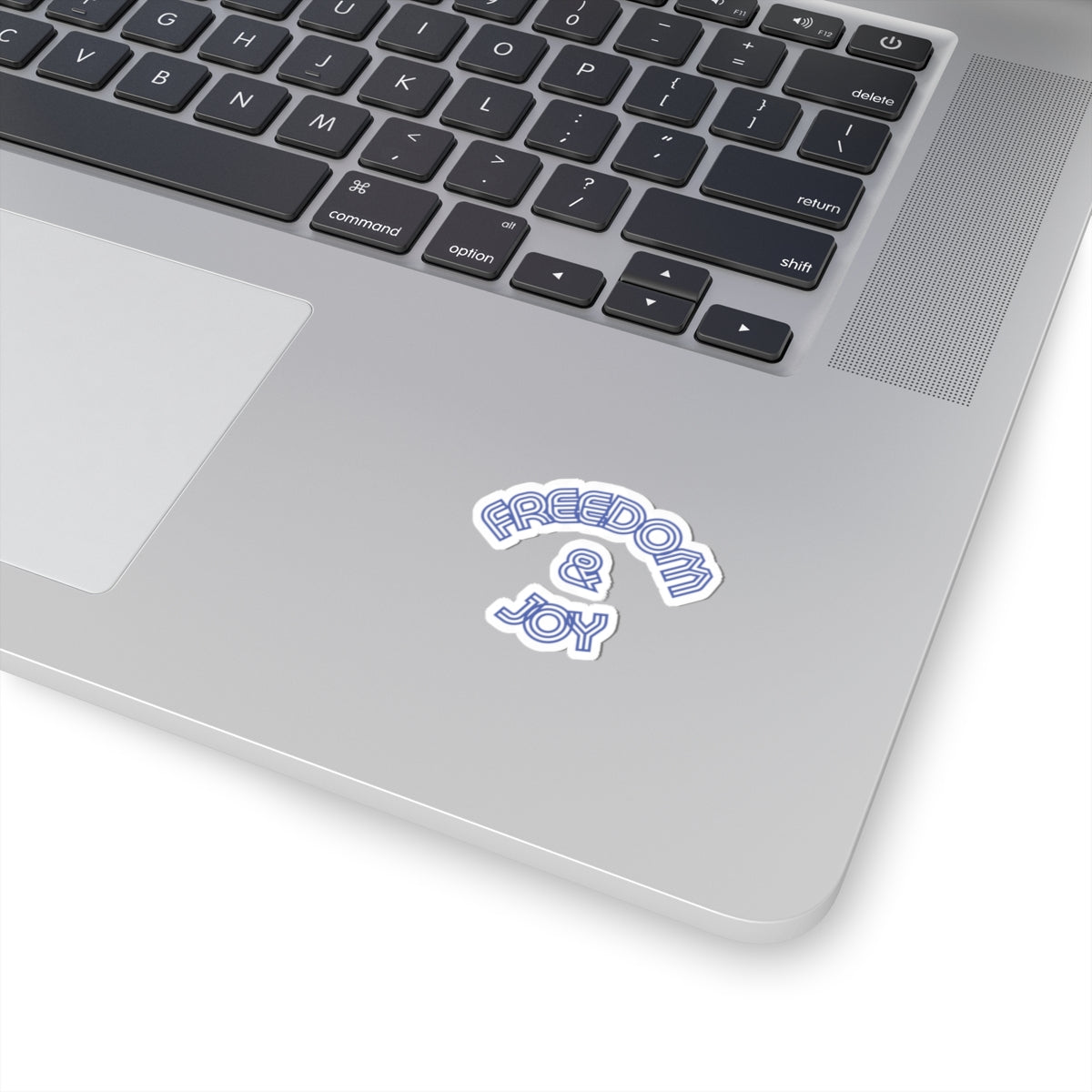 Blue Freedom and Joy Kiss-Cut Stickers, Inspirational Laptop Decal, Fun Water Bottle Sticker, Happy Planner Decoration, Positive Vibe