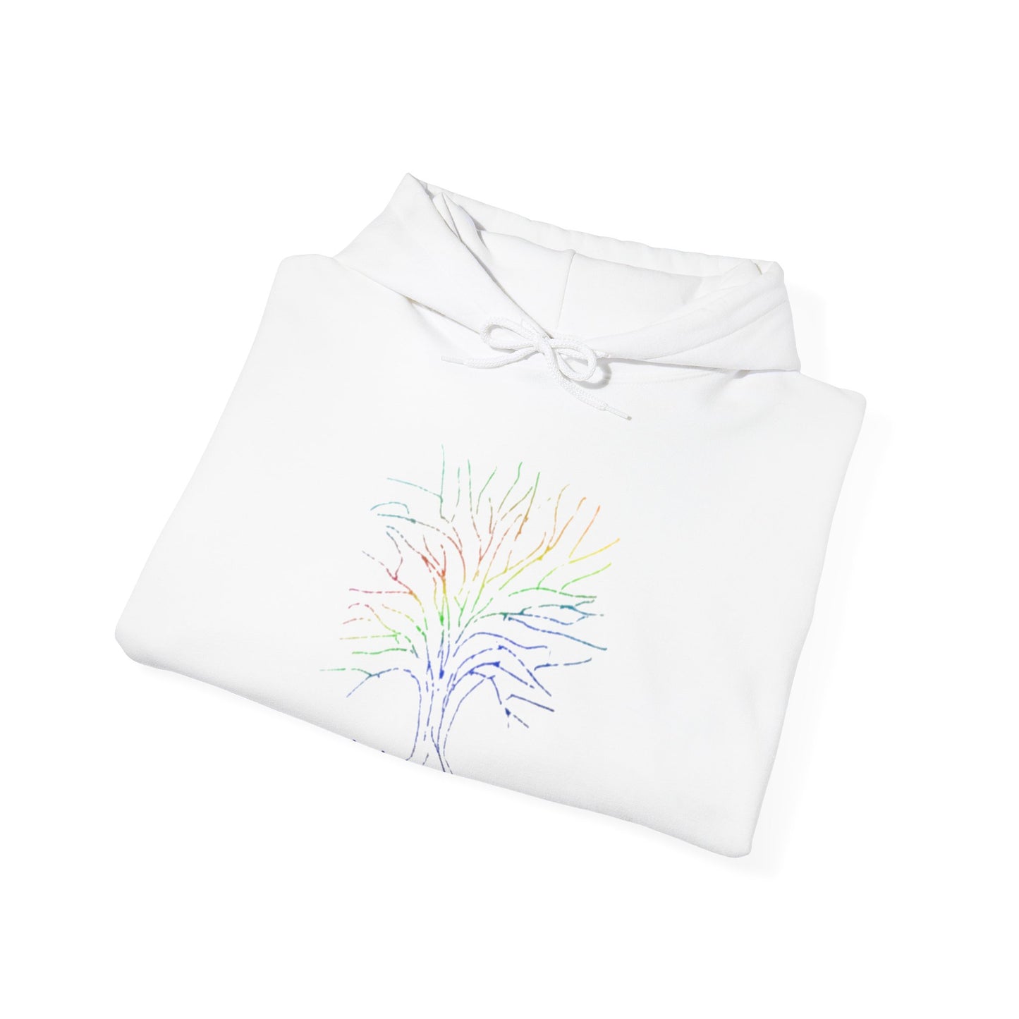 Its Just Life Rainbow Tree Unisex Heavy Blend™ Hooded Sweatshirt, tree shirt, rainbow, hoodie, colorful, pride, colorful tree, gift, nature