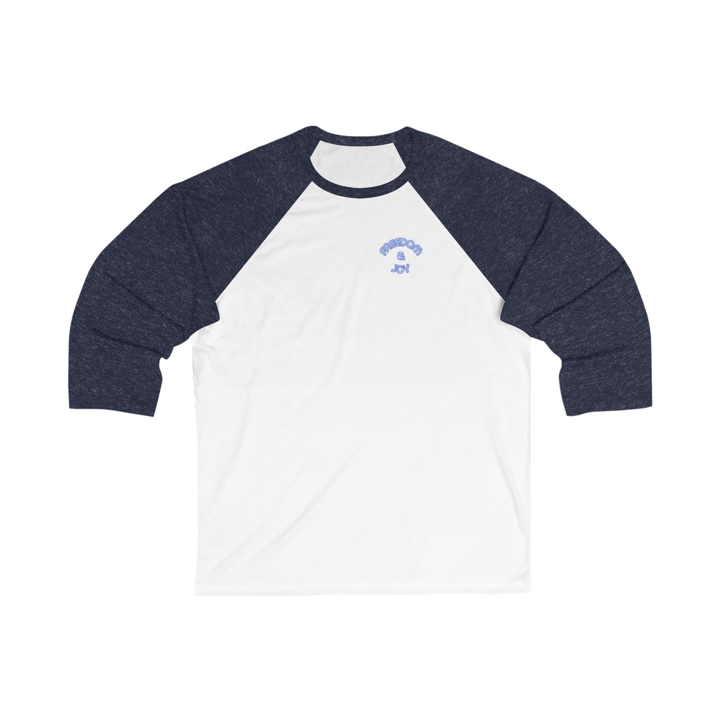 Freedom & Joy Unisex 3\4 Sleeve Baseball Tee, love, happy, inclusion, equality, pride, gender neutral, gift for women men teens friends