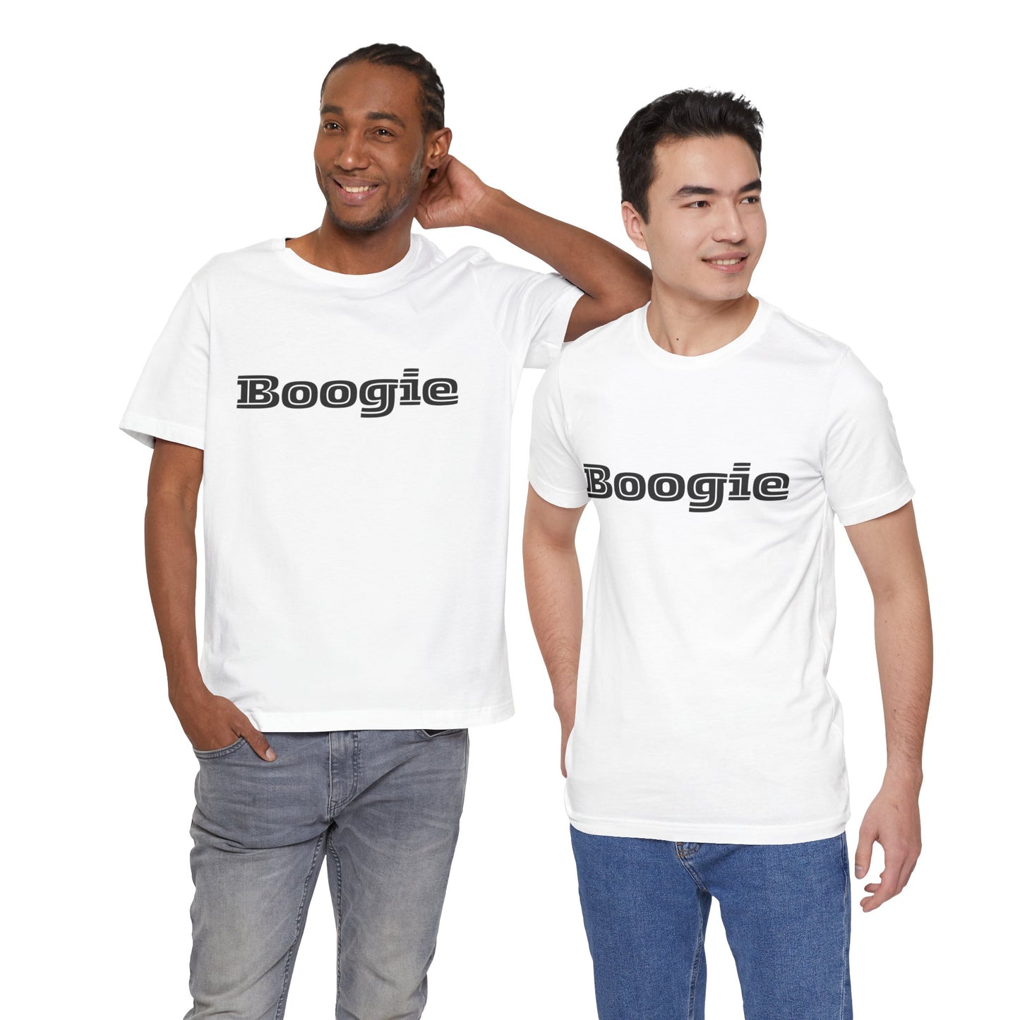 Boogie Black or White Unisex Fun Shirts, Dance, Gift, Comfy, Soft, Casual, Gender Neutral, Short Sleeve Tee, Women, Men, Teens, Friends