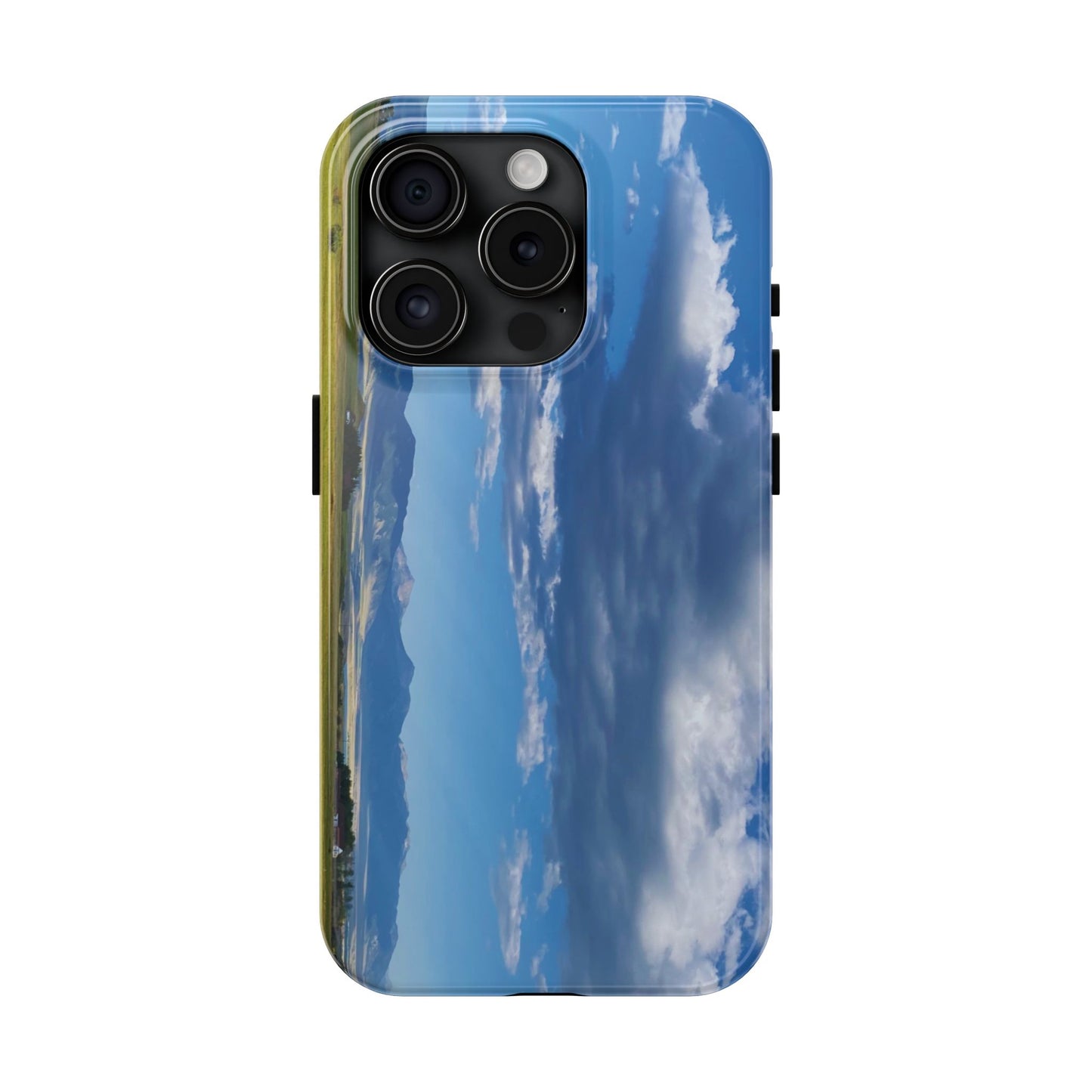 Western Clouds and Mountains Tough Phone Cases, iPhone & Samsung cases, wireless charging, sky, nature, landscape, original photo, gifts