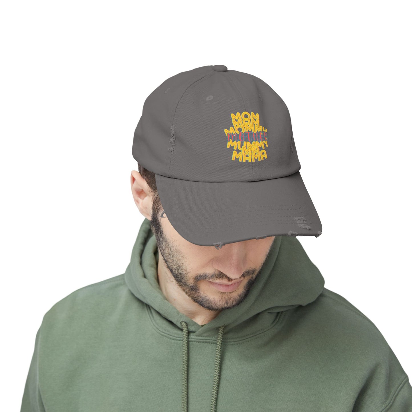 Mother Unisex Distressed Cap, Mom Mam Mommy Mummy Ma Mama, Mothers Day, Gift, Hats, Cotton Twill, Adjustable, Gifts for Women