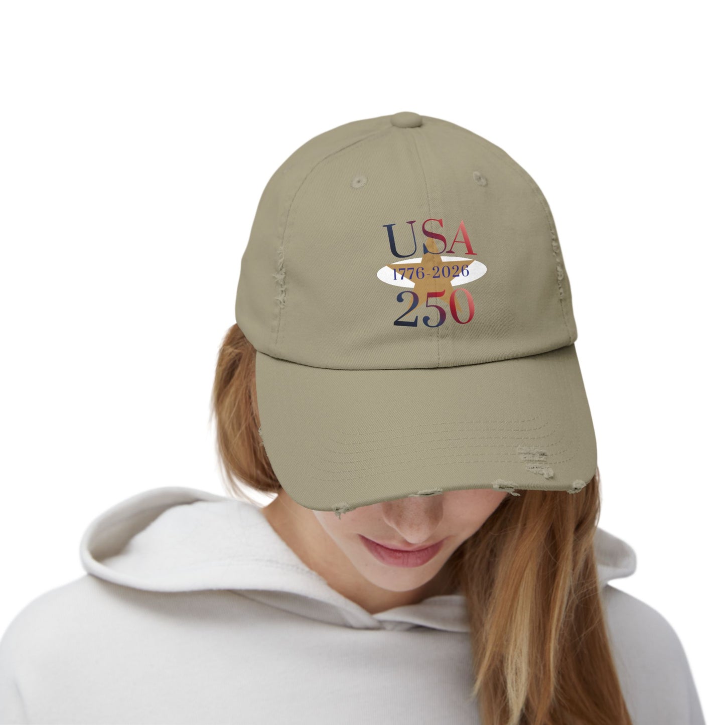 USA 250th Anniversary 1776 Distressed Cap