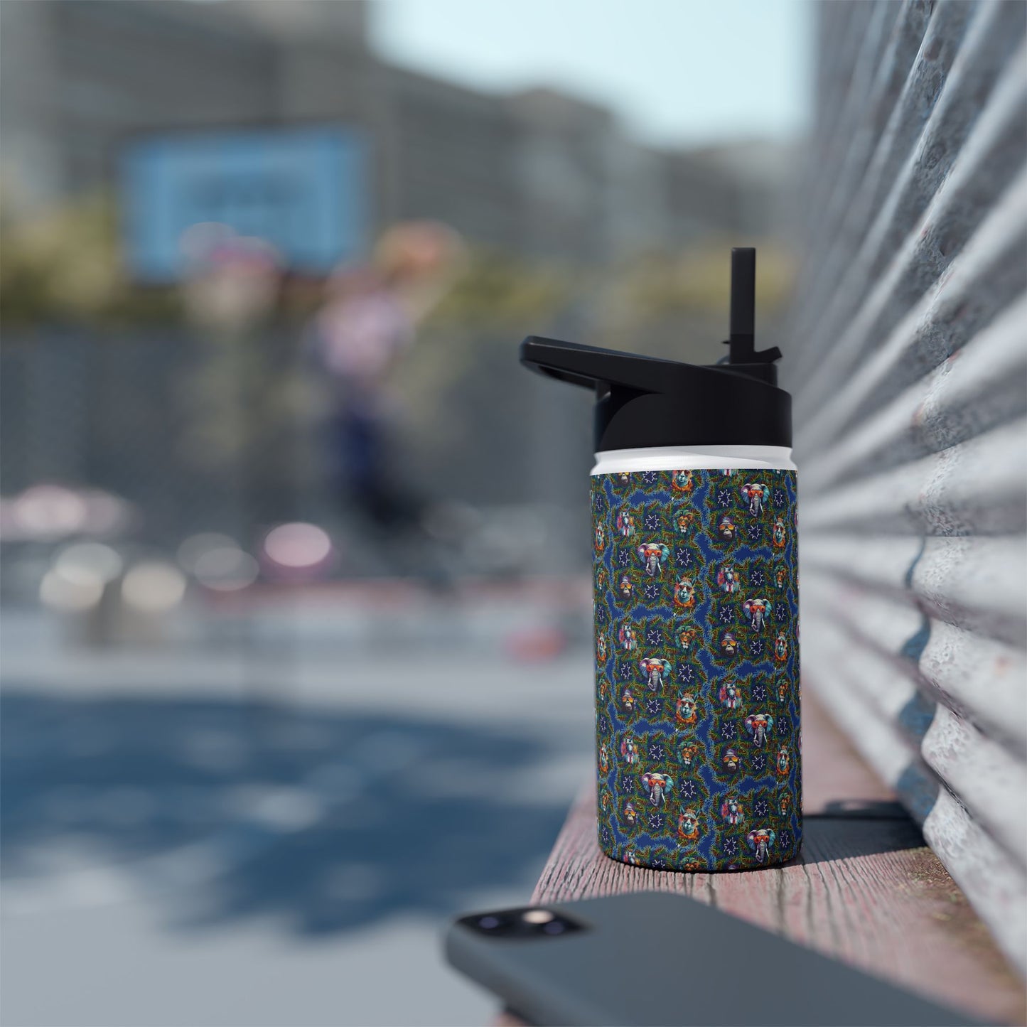 Water Bottle, Wild & Cool Creatures Design, BPA-Free, Eco-Friendly, Kids Gift