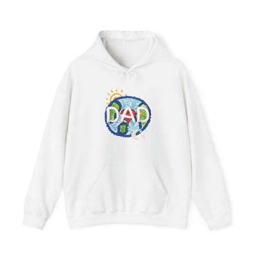 DAD Hooded Sweatshirt - Whole World Sun Moon & Stars Heart Love Fathers Day Gift for Men