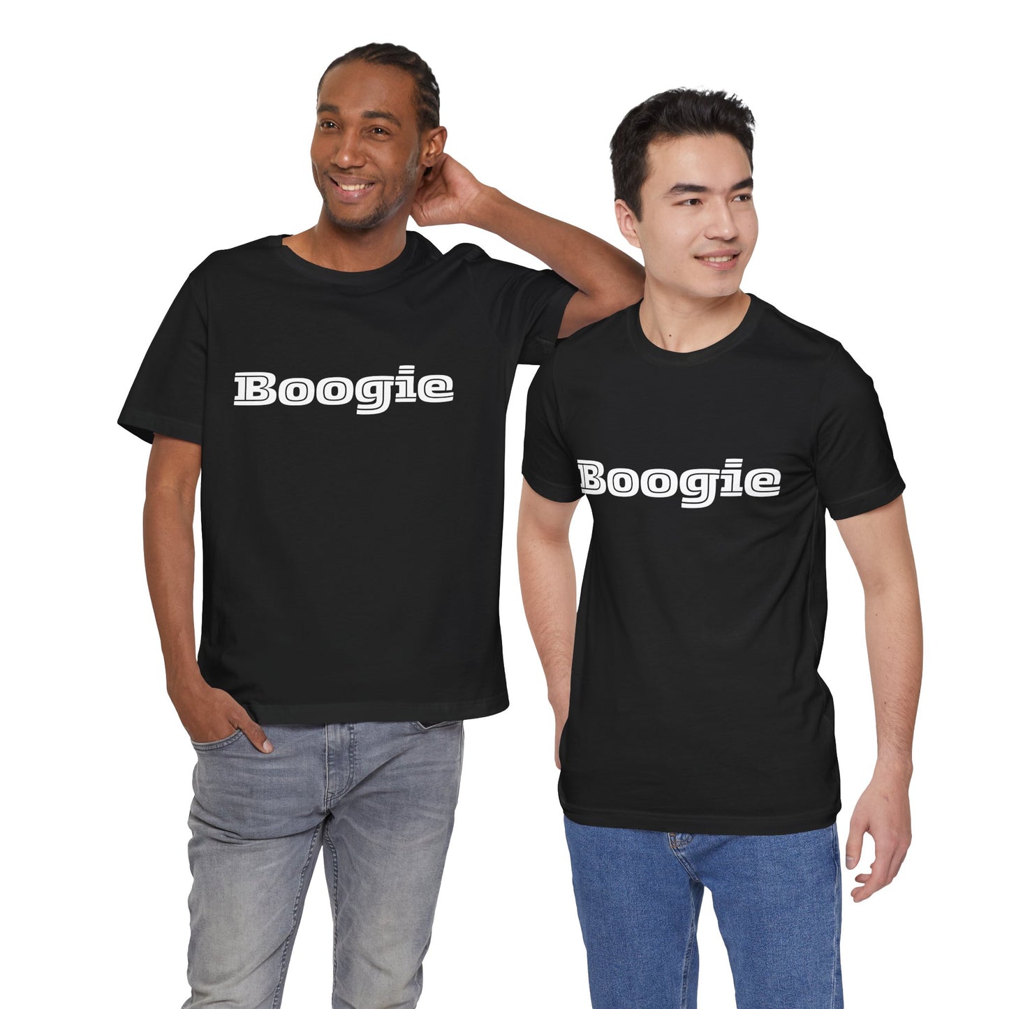 Boogie Black or White Unisex Fun Shirts, Dance, Gift, Comfy, Soft, Casual, Gender Neutral, Short Sleeve Tee, Women, Men, Teens, Friends
