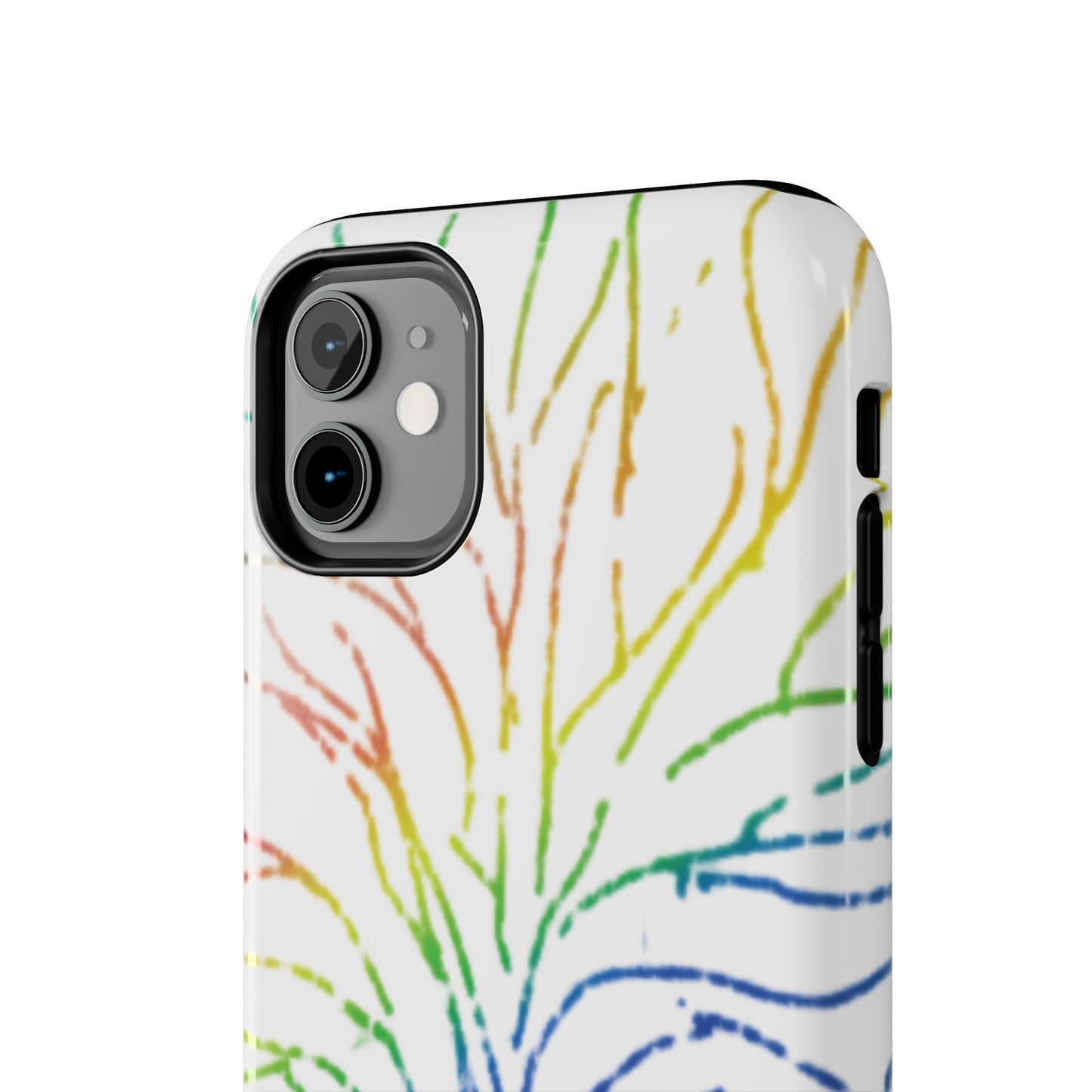 Rainbow Tree Tough Phone Cases - Colorful Nature Love Pride Gender Neutral Gifts for Friends, iPhone Samsung Wireless Charging Cover, LGBTQ+
