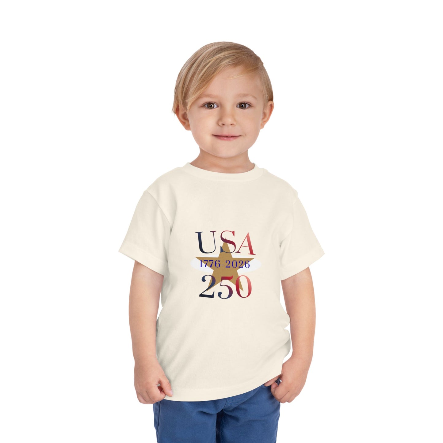 Toddler Tee - USA 250 1776-2026 Patriotic Independence Day Shirt