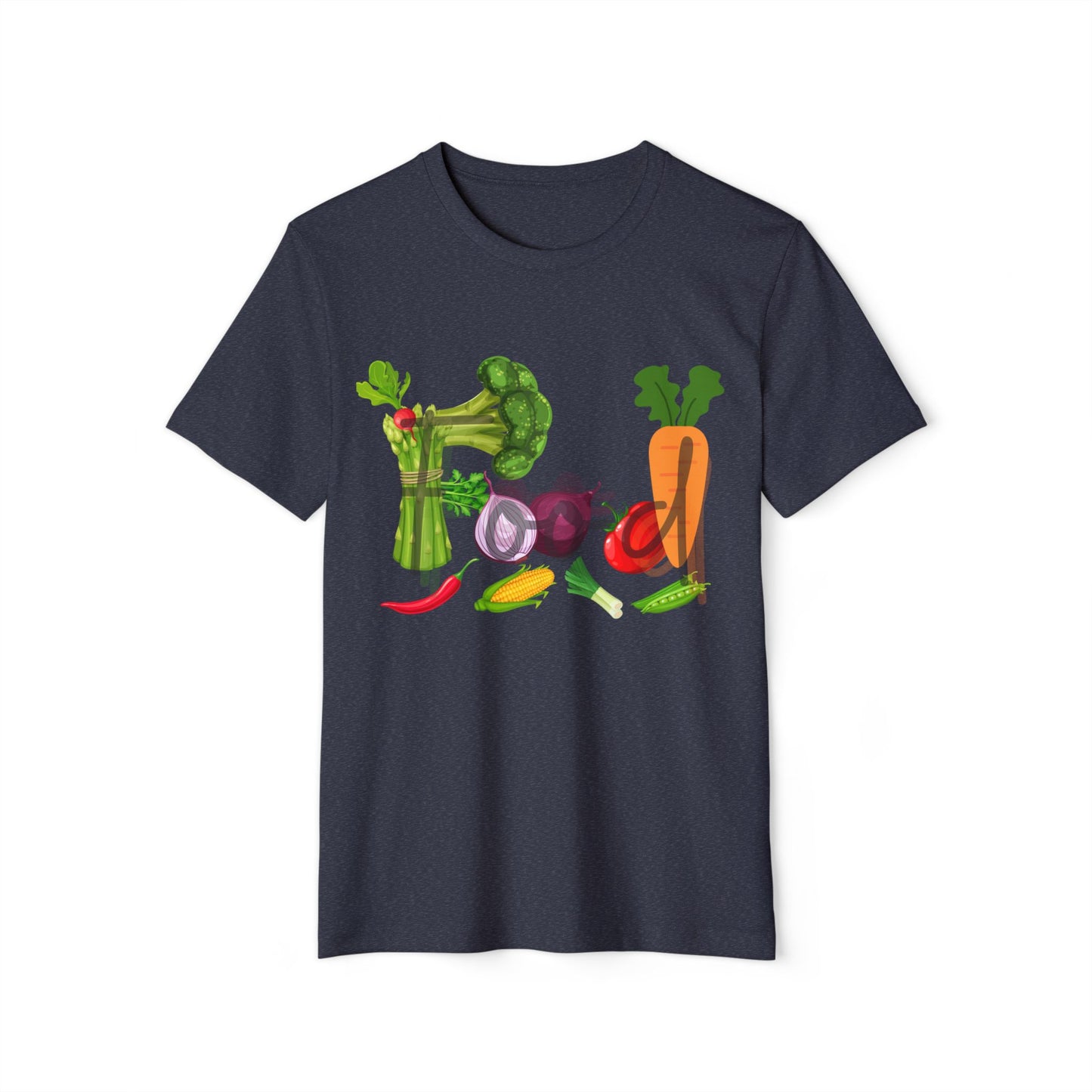 Vegetable Food Lover Recycled Unisex T-Shirt, Eco-Friendly Organic Tee, Foodie Gift, Sustainable Clothing, Plant-Based Fashion