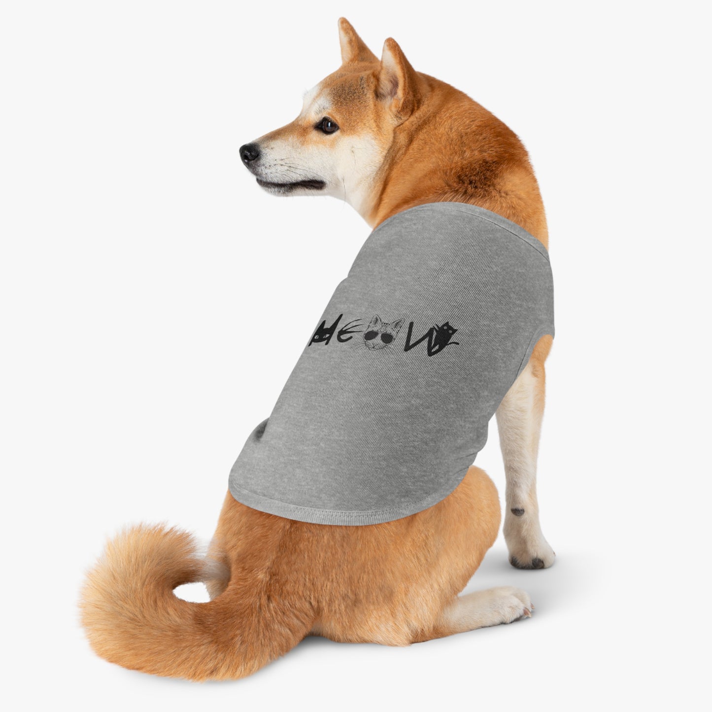 Meow Pet Tank Top, pet shirts, pet clothes, funny dog clothes, gifts, sarcastic, pet fashions, attitude, cotton, dog shirts, cat shirts