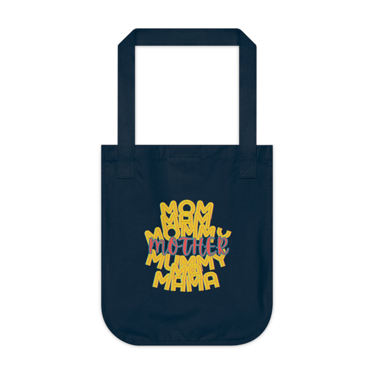 Mother Organic Canvas Tote Bag, Mom Mommy Ma Mam Mama Mummy, Love, Mothers Day, Gender Neutral, Gift, Groceries, Shopping, Books, Eco