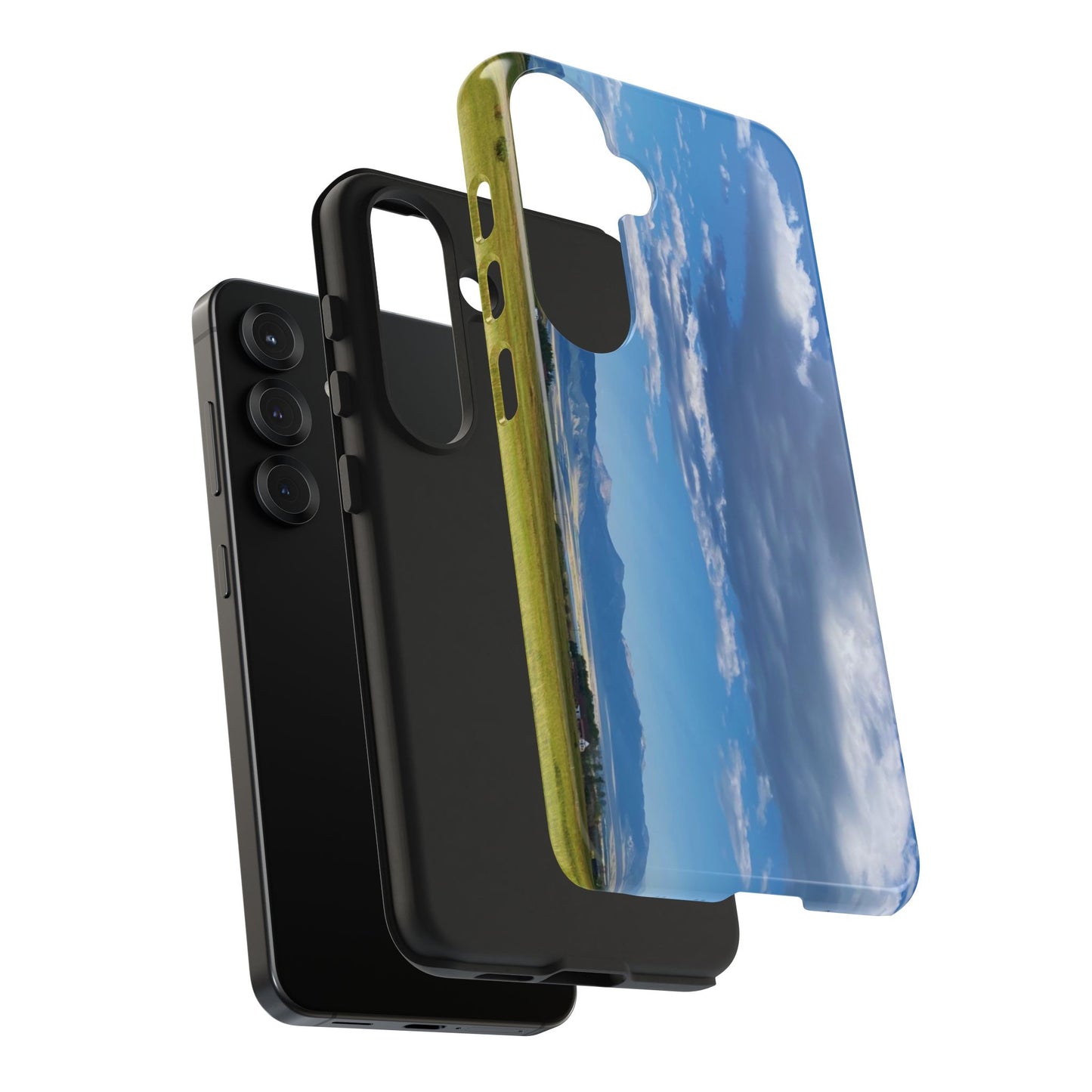 Western Clouds and Mountains Tough Phone Cases, iPhone & Samsung cases, wireless charging, sky, nature, landscape, original photo, gifts