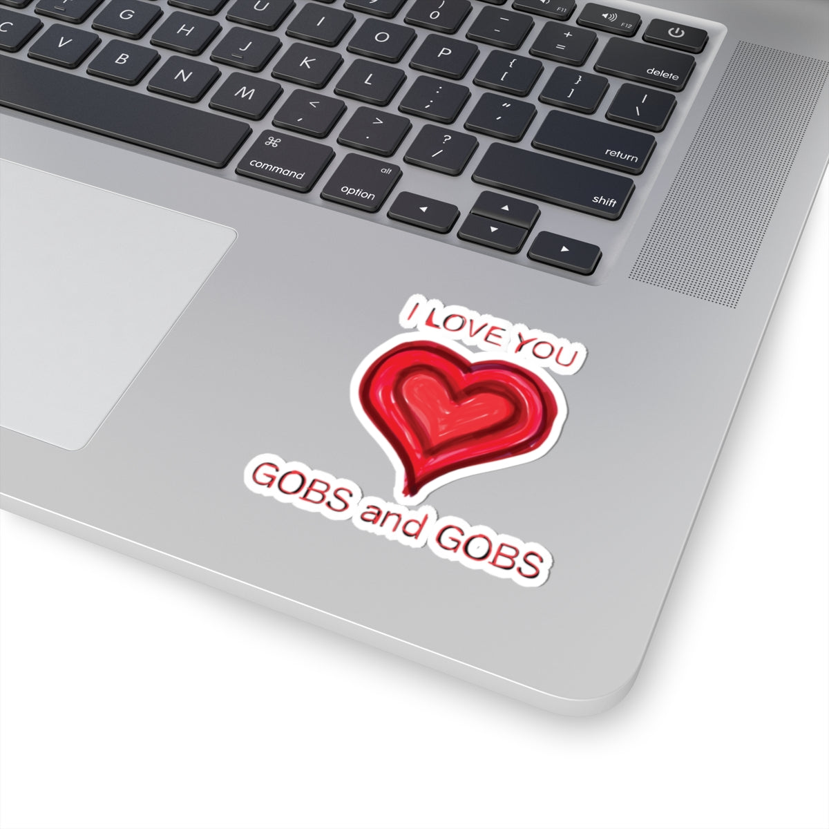 Heart I Love You Kiss-Cut Stickers, Romantic Valentine's Day Decals, Affectionate Gobs and Gobs Labels, Cute Adhesive Emblems, Wedding