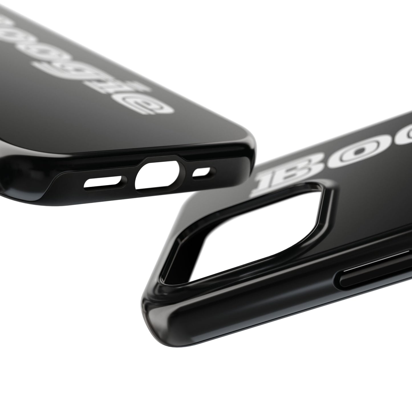 Boogie Black Tough Phone Cases, iPhone Samsung cases, wireless charging, gender neutral women men friends kids teens gift birthday Christmas
