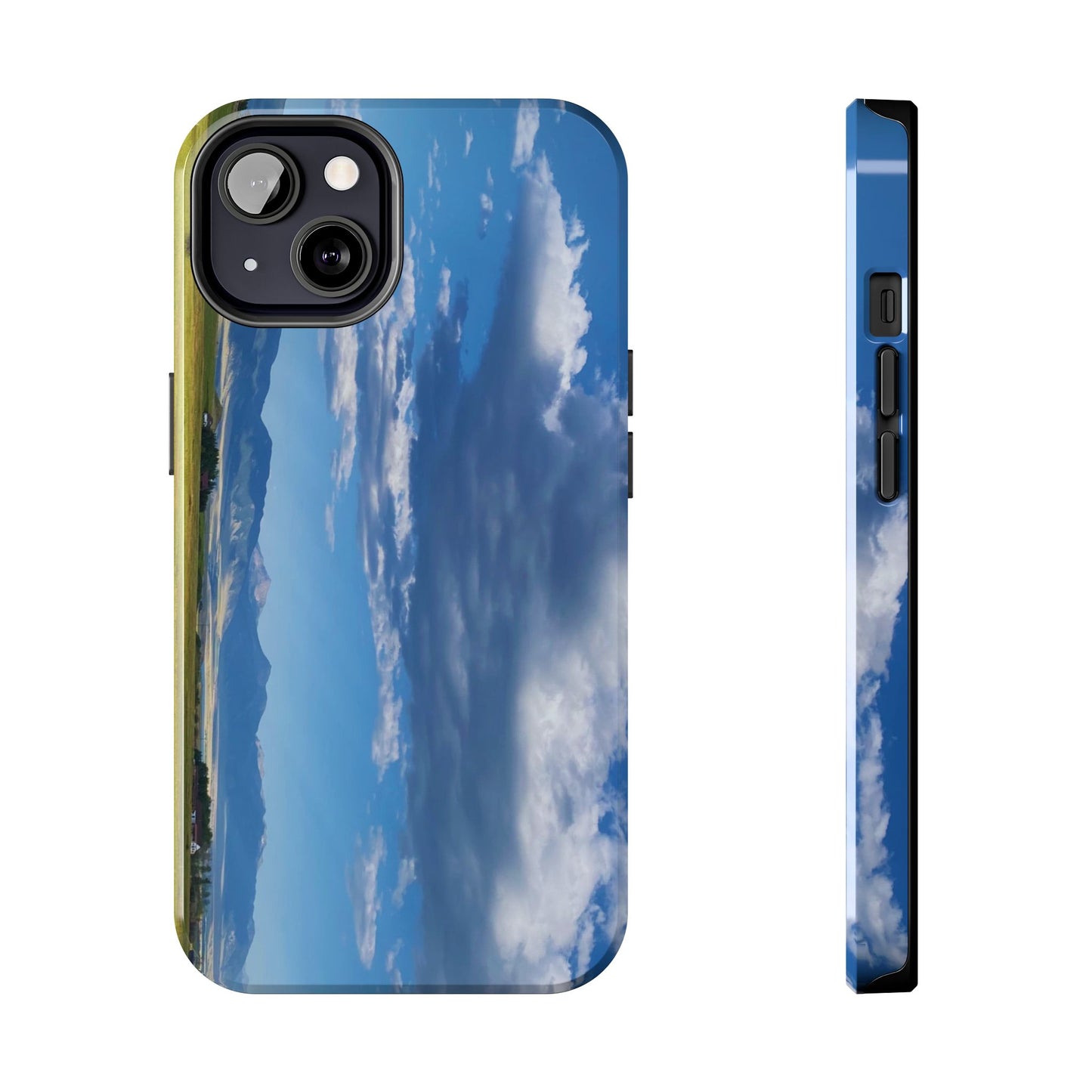 Western Clouds and Mountains Tough Phone Cases, iPhone & Samsung cases, wireless charging, sky, nature, landscape, original photo, gifts