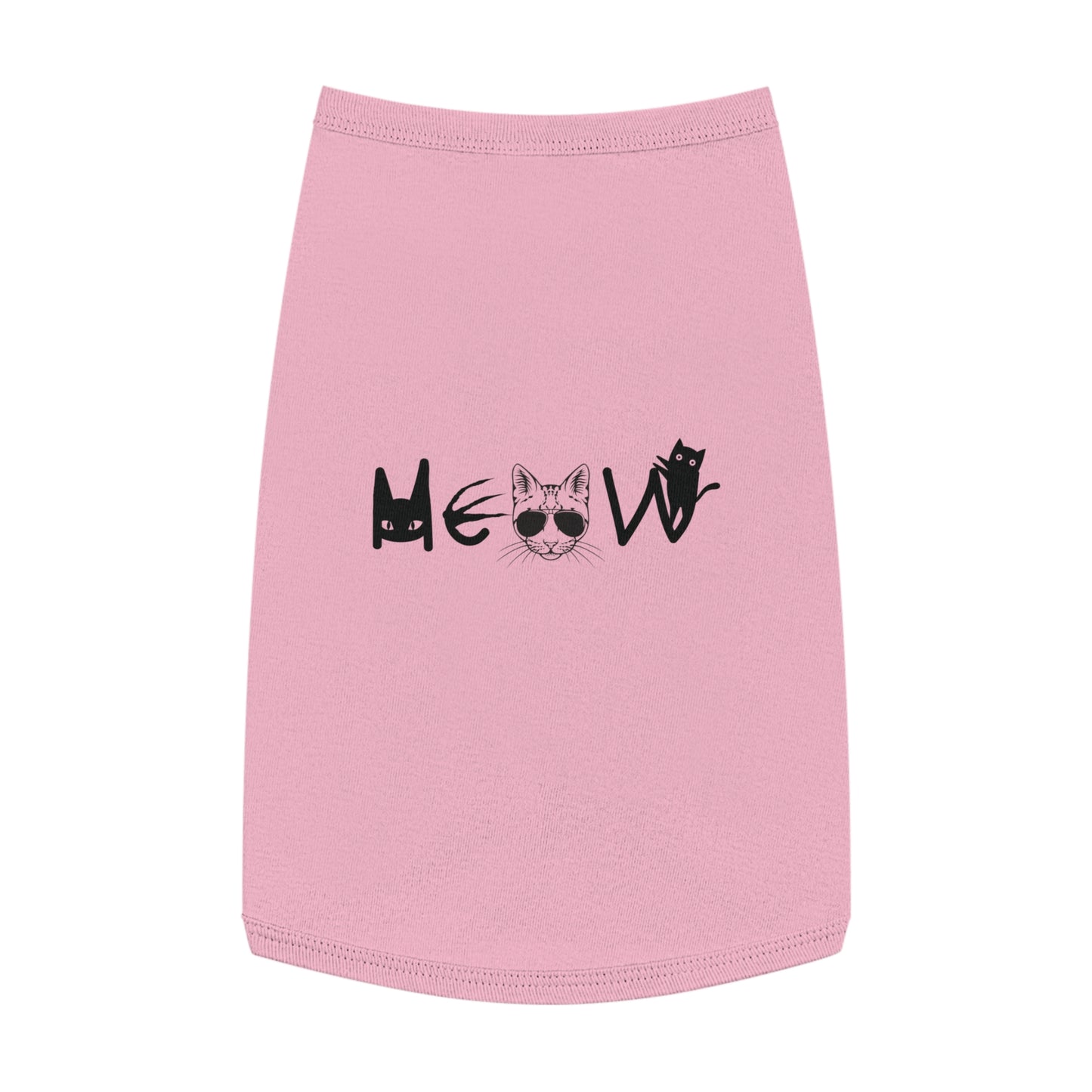 Meow Pet Tank Top, pet shirts, pet clothes, funny dog clothes, gifts, sarcastic, pet fashions, attitude, cotton, dog shirts, cat shirts
