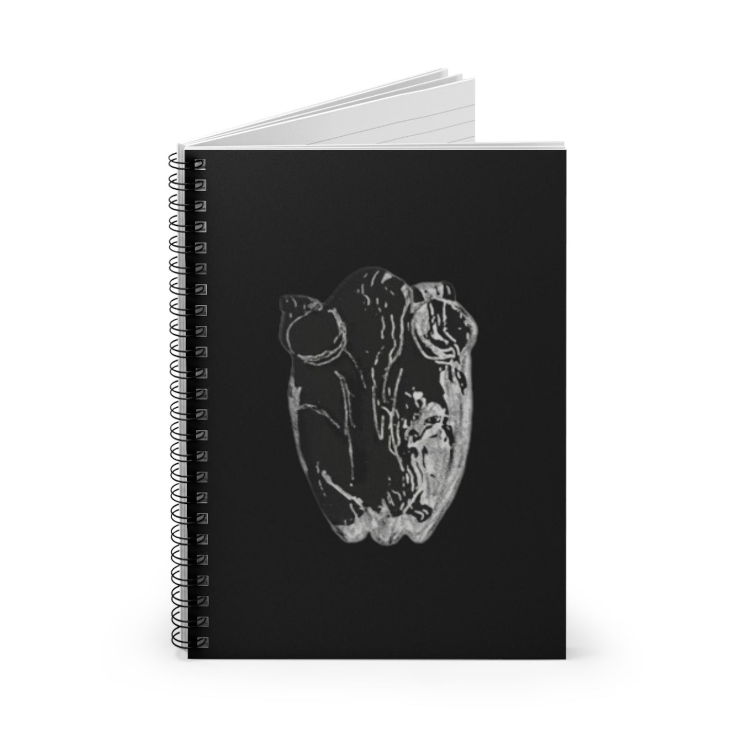 Frog Black Spiral Notebook, Ruled Line, animals, amphibians, nature, gender neutral, journal, gift, teens, adults, kids, friends