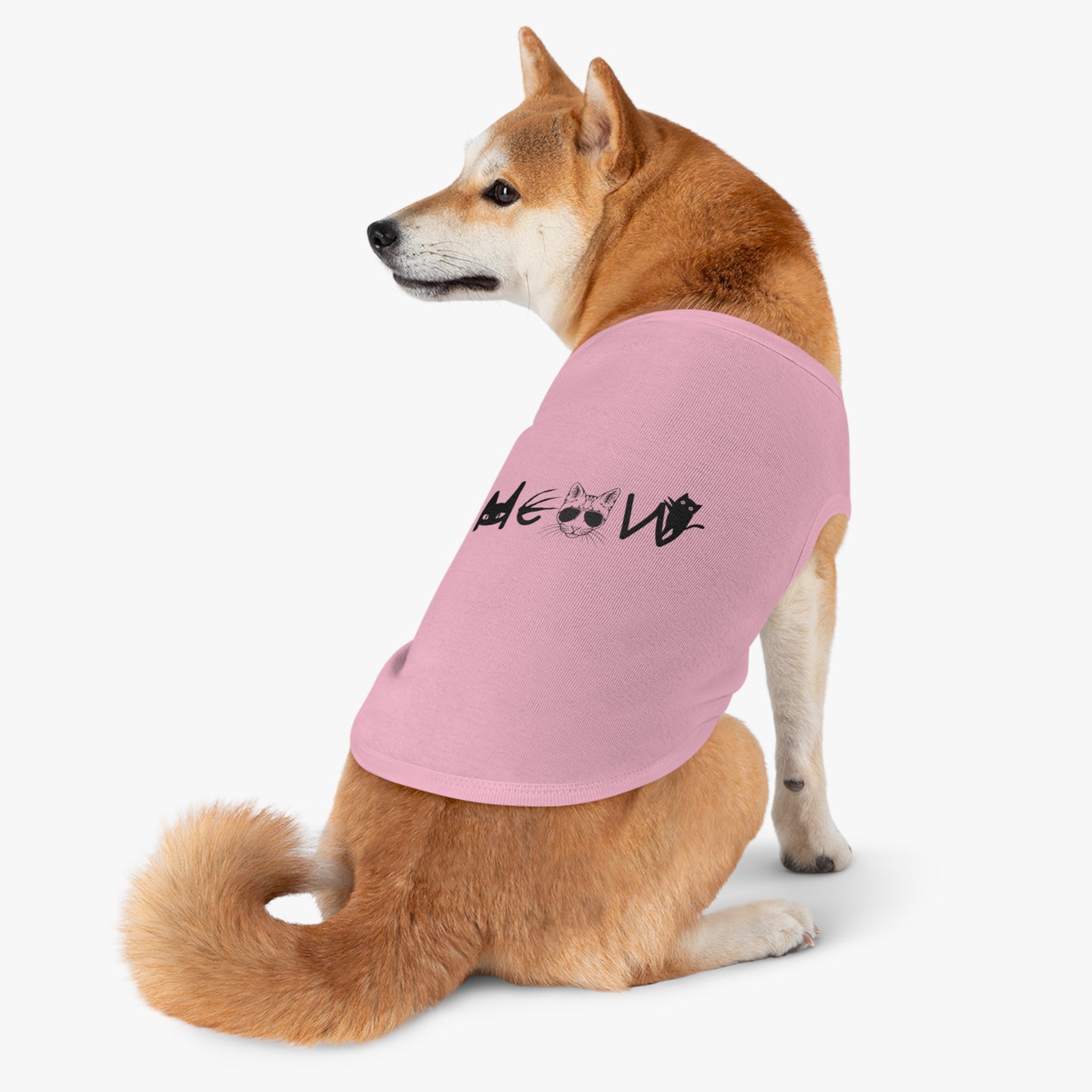 Meow Pet Tank Top, pet shirts, pet clothes, funny dog clothes, gifts, sarcastic, pet fashions, attitude, cotton, dog shirts, cat shirts