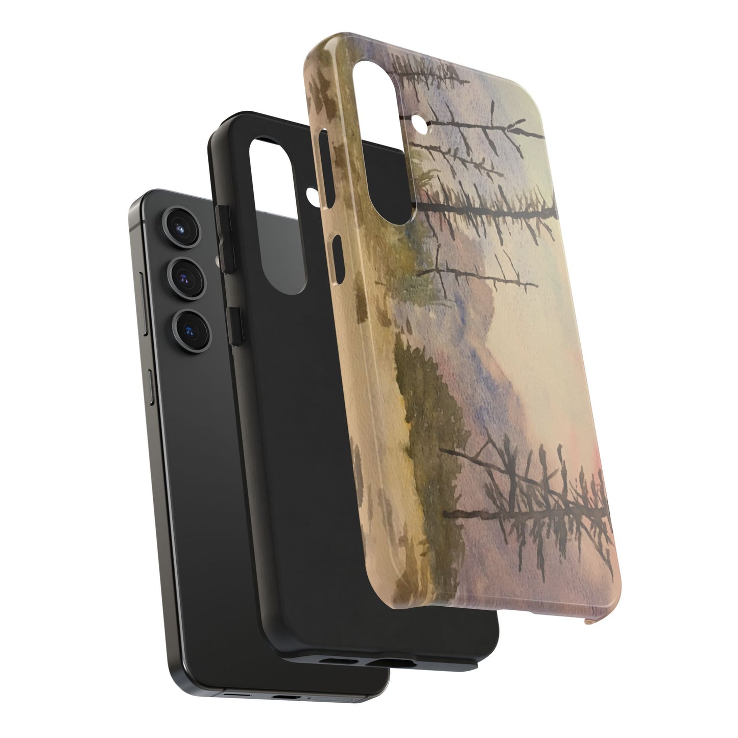 Glacier National Park After Fire Tough Phone Cases, iPhone & Samsung cases, wireless charging, mountains, nature, original artwork, gifts
