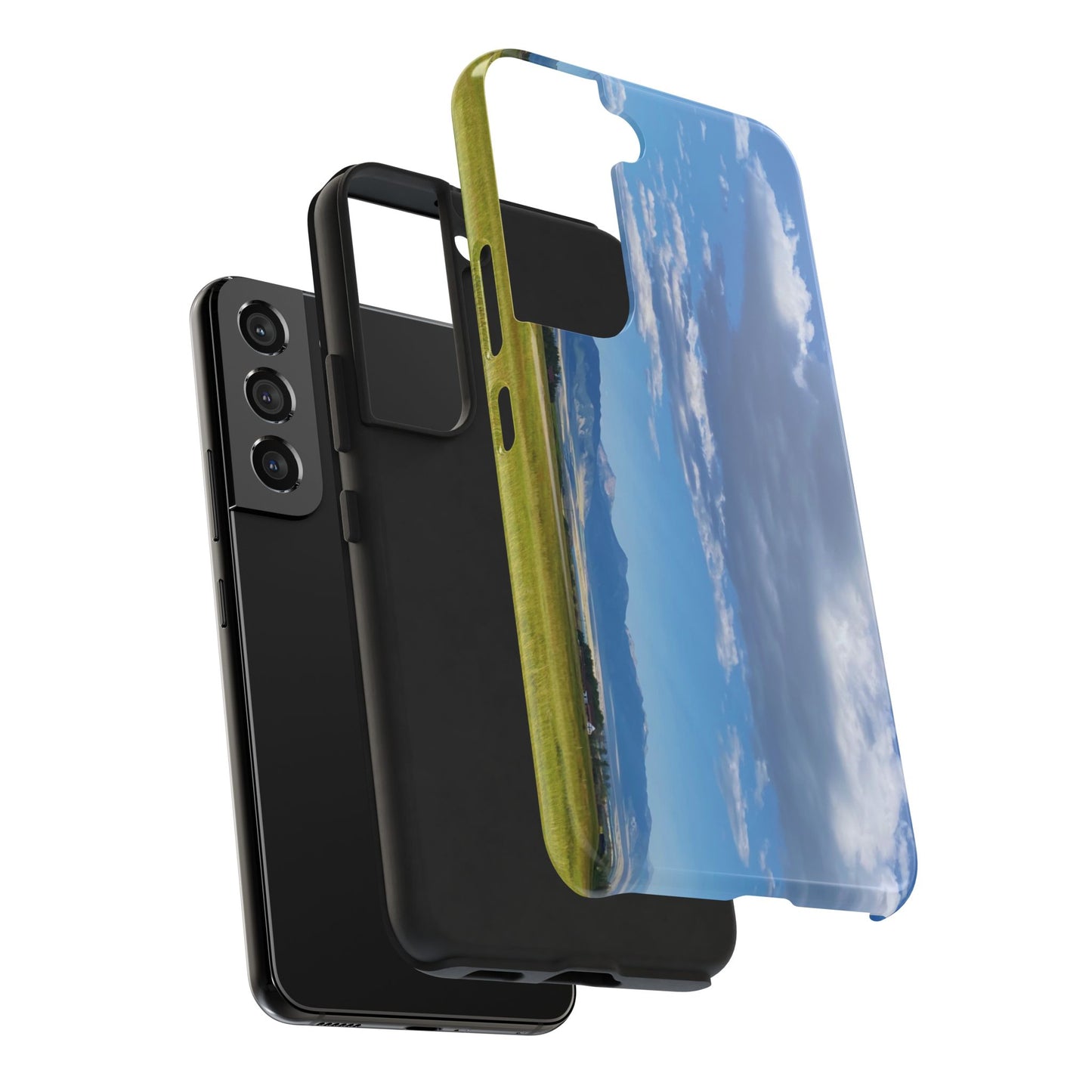 Western Clouds and Mountains Tough Phone Cases, iPhone & Samsung cases, wireless charging, sky, nature, landscape, original photo, gifts