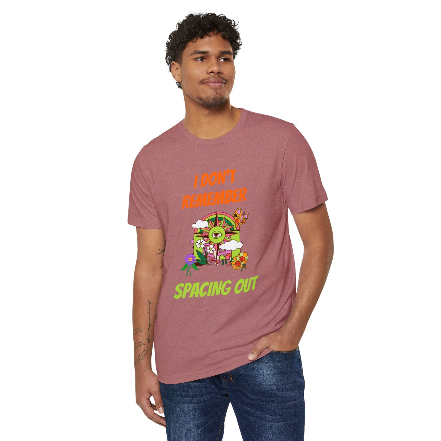 Eco-Friendly Space-Out Tee, Graphic T-Shirt, Unisex Recycled Tee, Sustainability Apparel, I Dont Remember Spacing Out Shirt