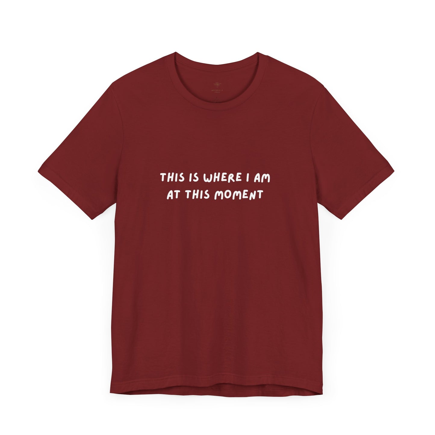 This is Where I Am Unisex Tee, Fun Shirts, Gift, Comfy, Soft, Casual, Gender Neutral, Short Sleeve, Women, Men, Teens, Birthday, Christmas