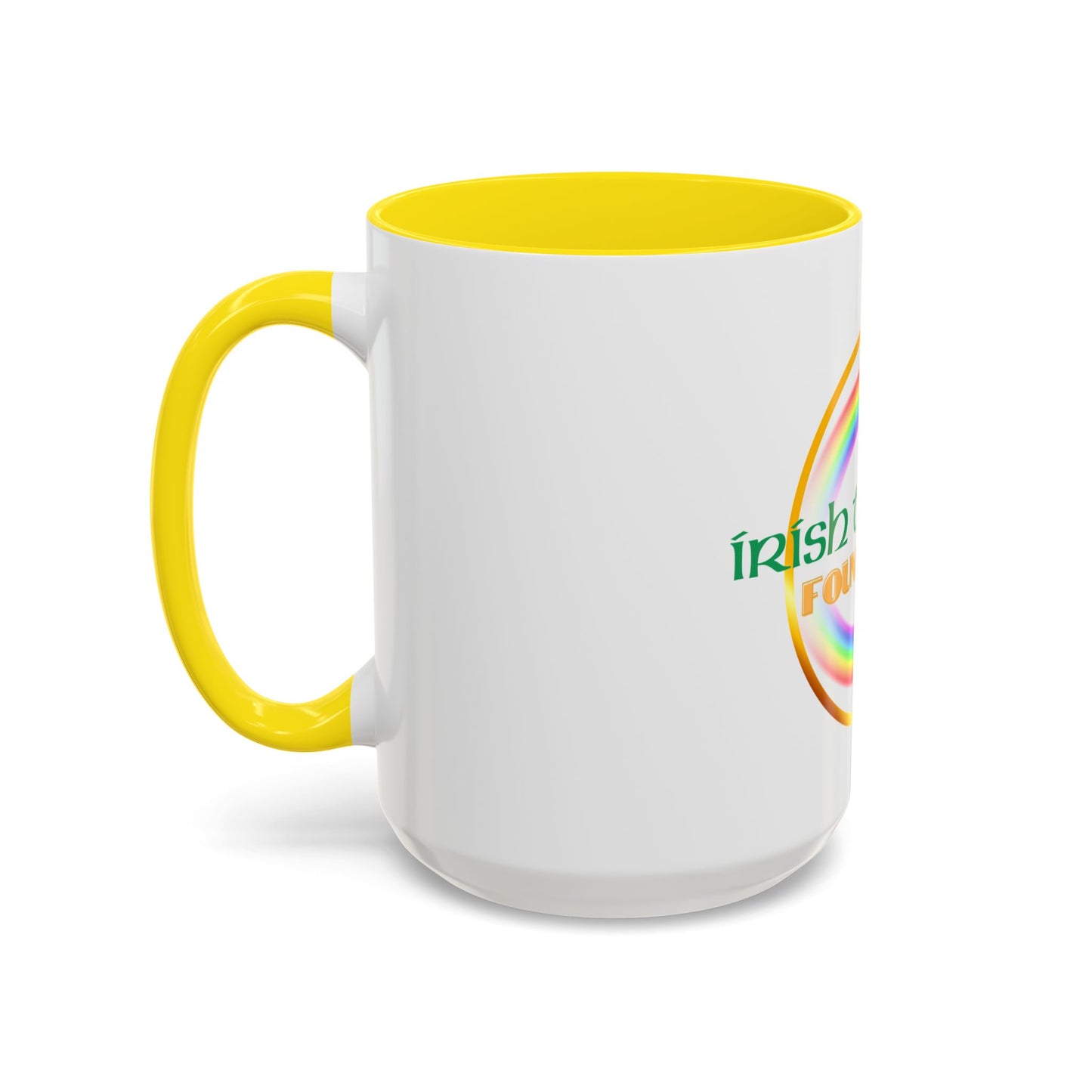 Coffee Mug - Irish Temper Found Here, Rainbow Design, BPA-Free Ceramic, St Patricks Gift