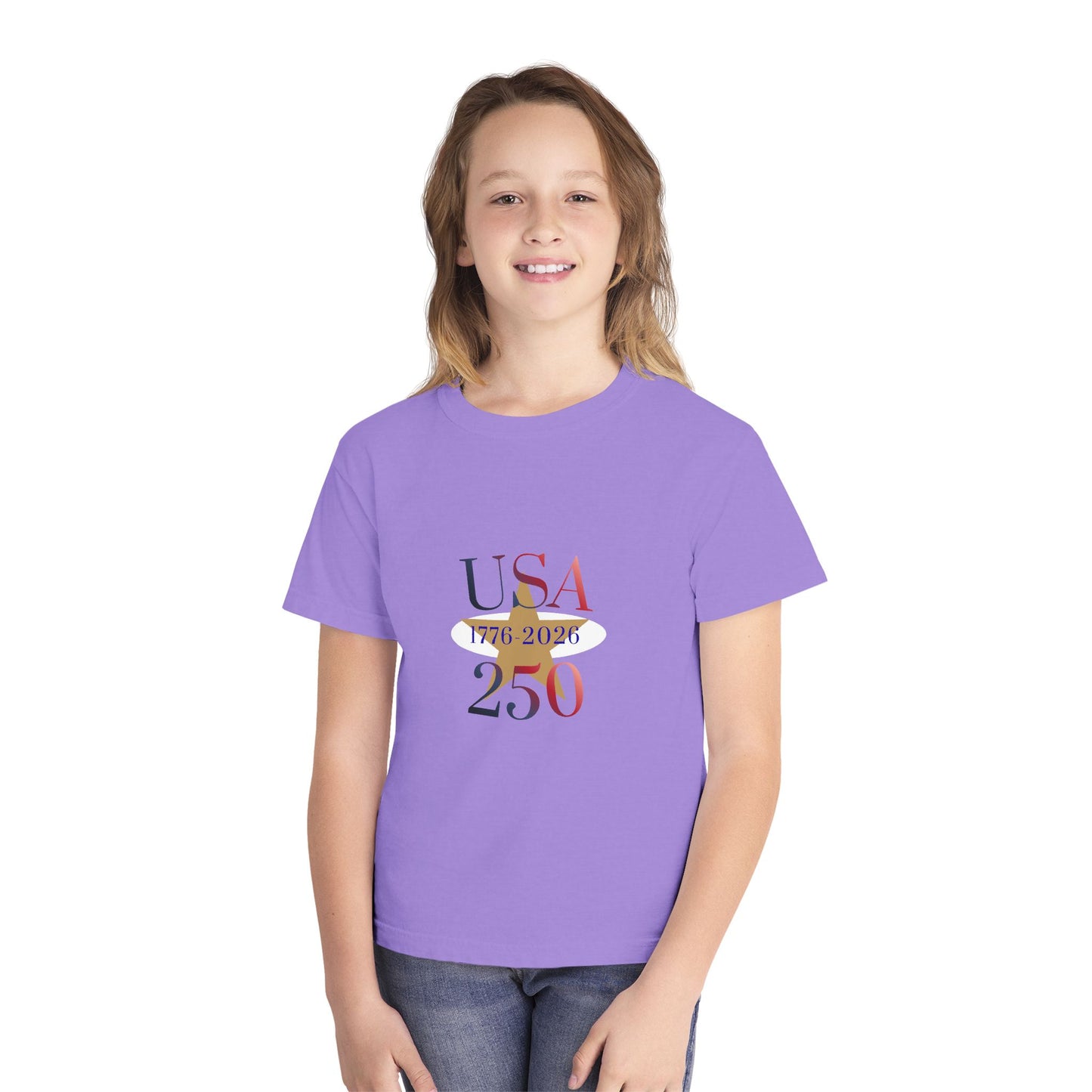 Youth 250th Anniversary USA Patriotic Tee — 1776–2026 Commemorative Shirt