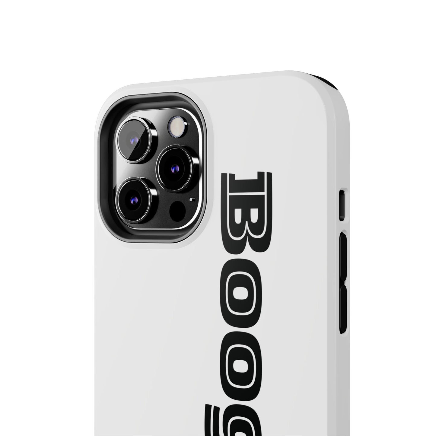 Boogie White Tough Phone Cases, iPhone Samsung cases, wireless charging, gender neutral women men friends kids teens gift birthday Christmas