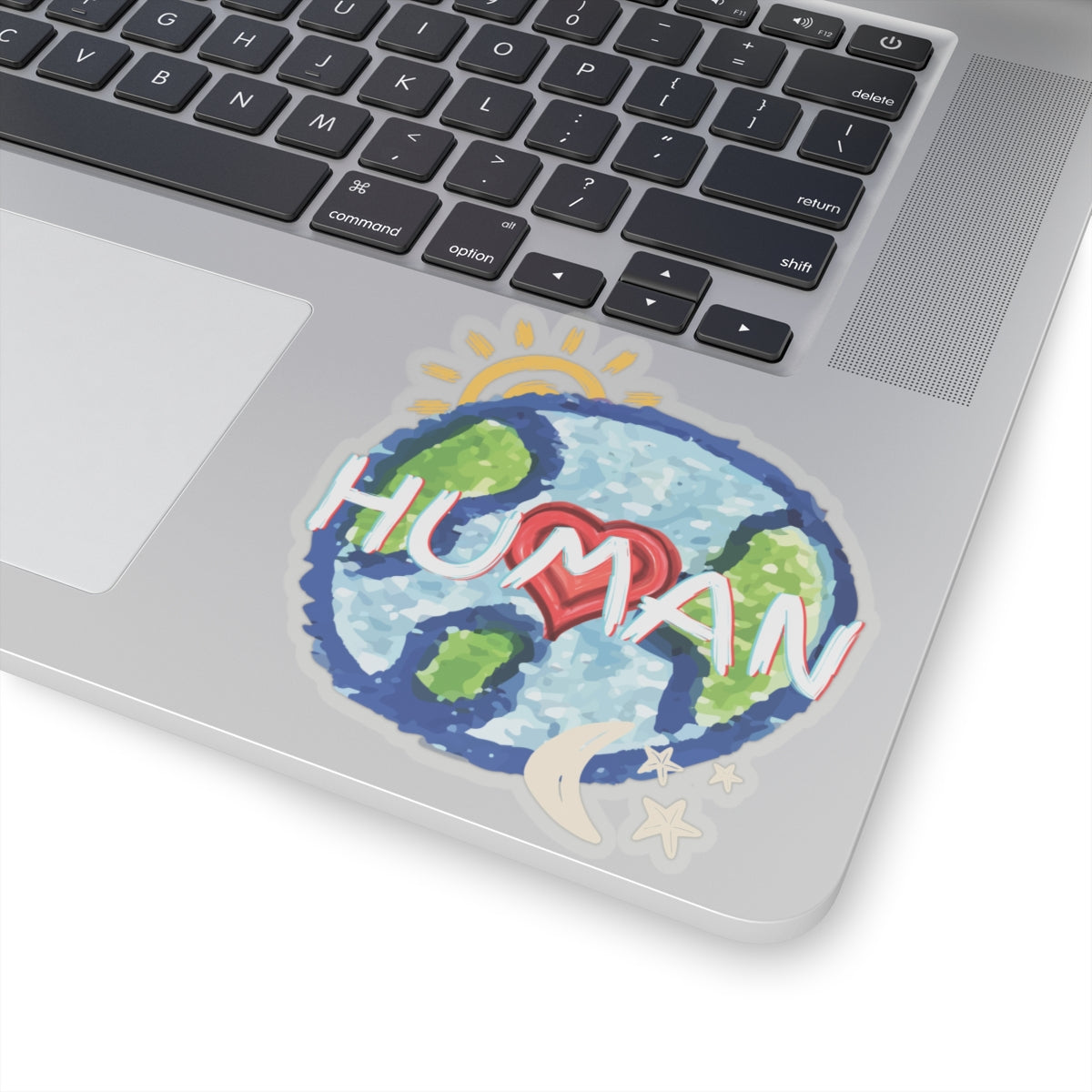 Human Celestial Love Kiss-Cut Stickers - Whole World, Sun, Moon, Stars, Heart Sticker. Space Lover Stickers, Planet Stickers, Romantic
