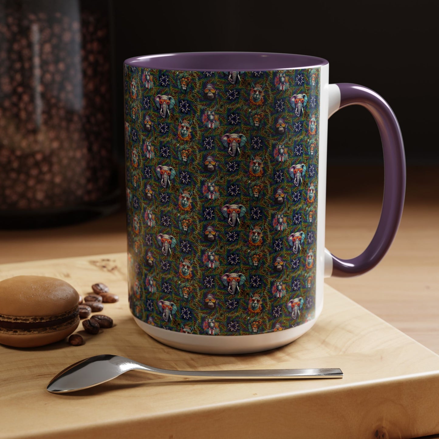 Wild & Cool Creatures Coffee Mug, Tea Cup, 5 Colors, Ceramic, BPA-Free, Gift Mom Dad Teen Kid Friend Coworker Birthday Christmas Cheap Gift