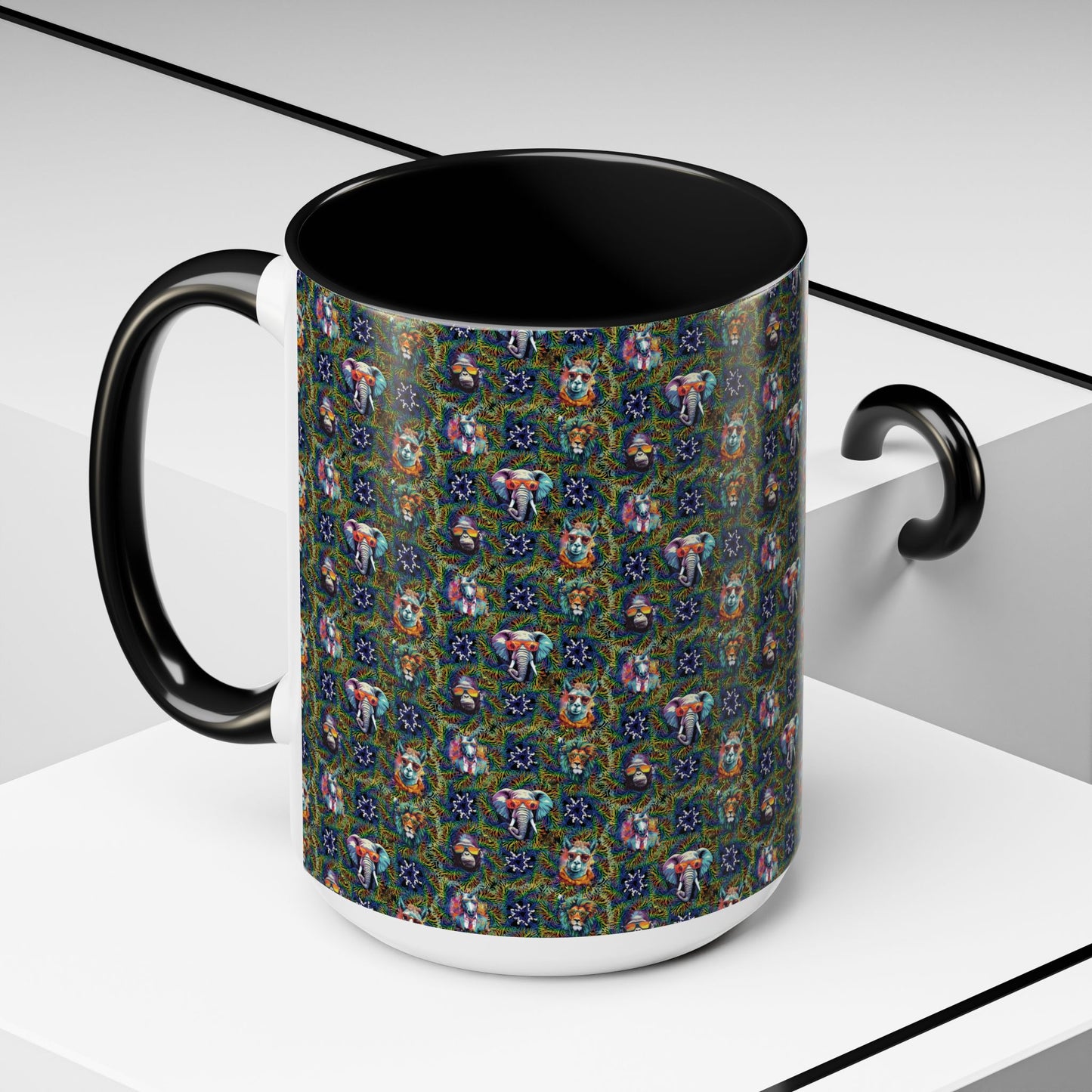 Wild & Cool Creatures Coffee Mug, Tea Cup, 5 Colors, Ceramic, BPA-Free, Gift Mom Dad Teen Kid Friend Coworker Birthday Christmas Cheap Gift