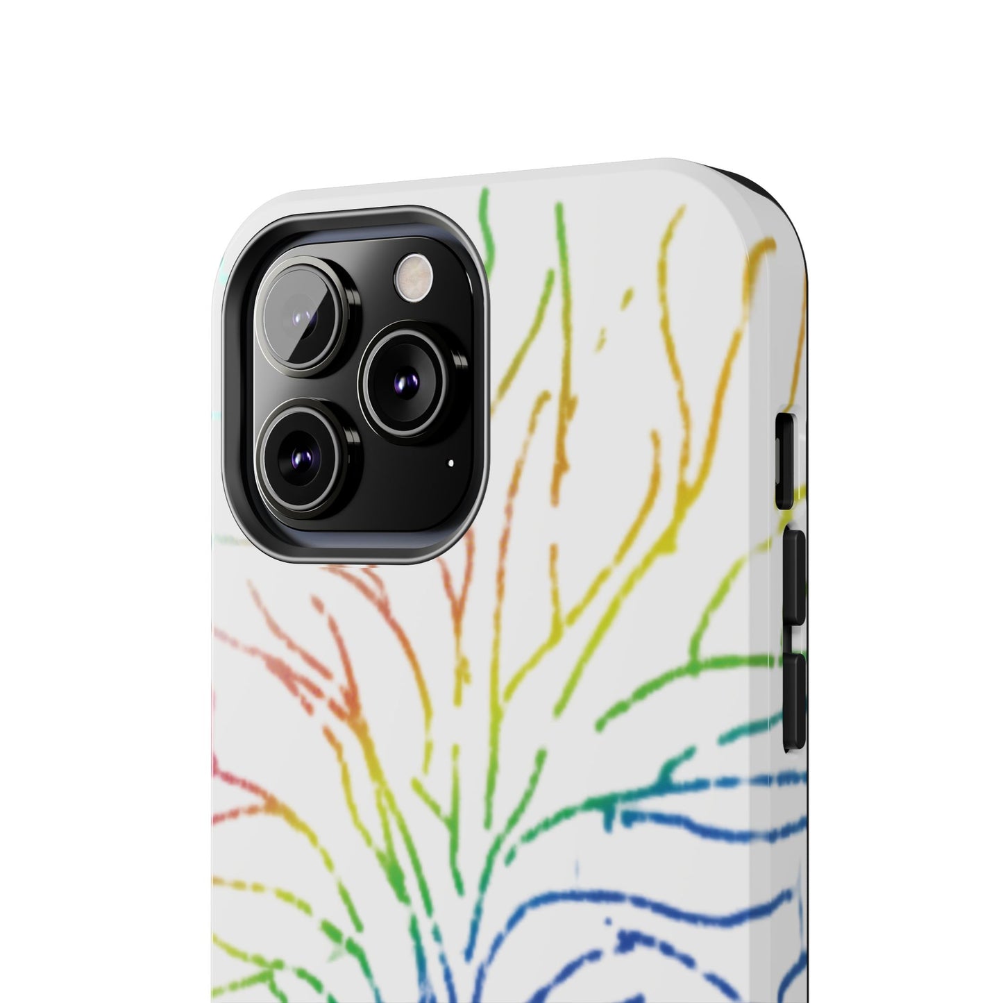 Rainbow Tree Tough Phone Cases - Colorful Nature Love Pride Gender Neutral Gifts for Friends, iPhone Samsung Wireless Charging Cover, LGBTQ+