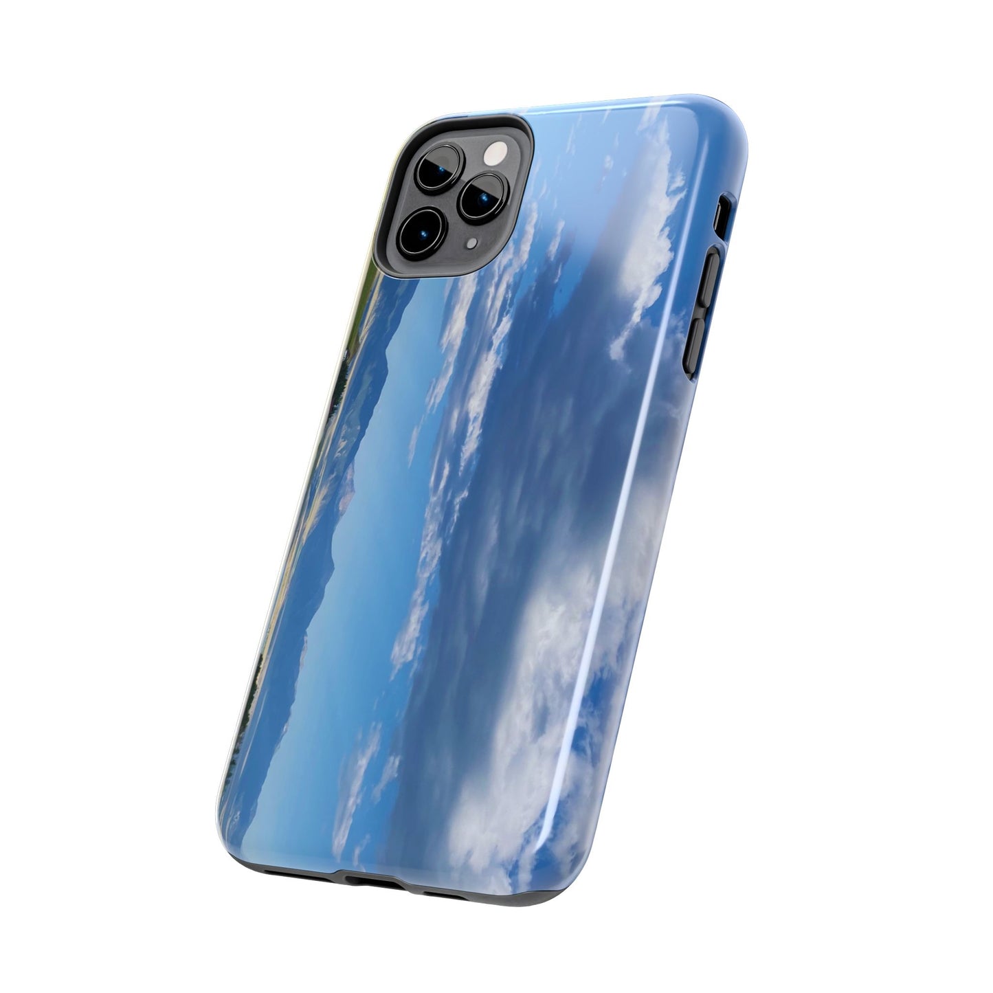Western Clouds and Mountains Tough Phone Cases, iPhone & Samsung cases, wireless charging, sky, nature, landscape, original photo, gifts