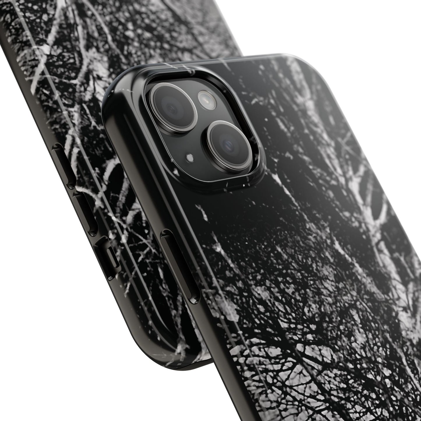 Worm Moon Night Trees Tough Phone Cases, iPhone & Samsung cases, wireless charging, trees, nature, spooky, original photo, gifts, Halloween