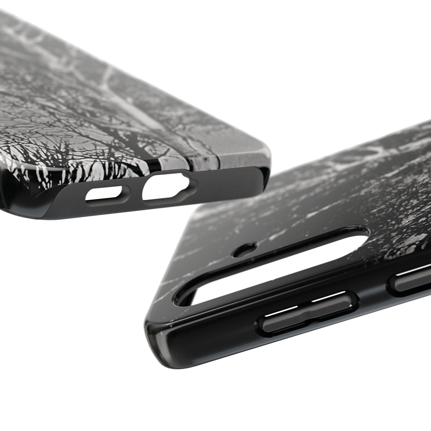 Worm Moon Night Trees Tough Phone Cases, iPhone & Samsung cases, wireless charging, trees, nature, spooky, original photo, gifts, Halloween
